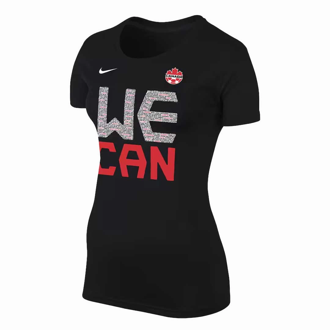 BondedZipperGuards Nike - Women's Canada Soccer We Can Qualification Celebration Performance T-Shirt (W21549 BLK)