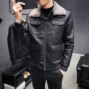 UV protection layer Tear Resistant Fabric Blends West Louis? Trending Wild Leather Jacket