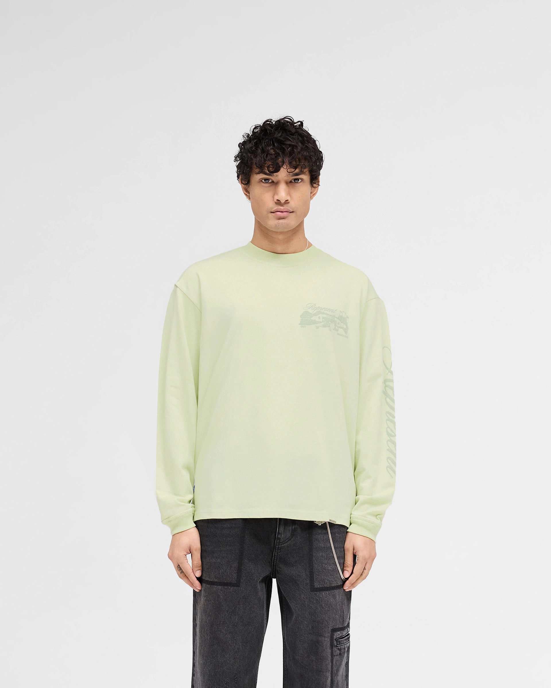 Raceway Long Sleeve T-Shirt - Matcha PocketDetail Fit For All Day