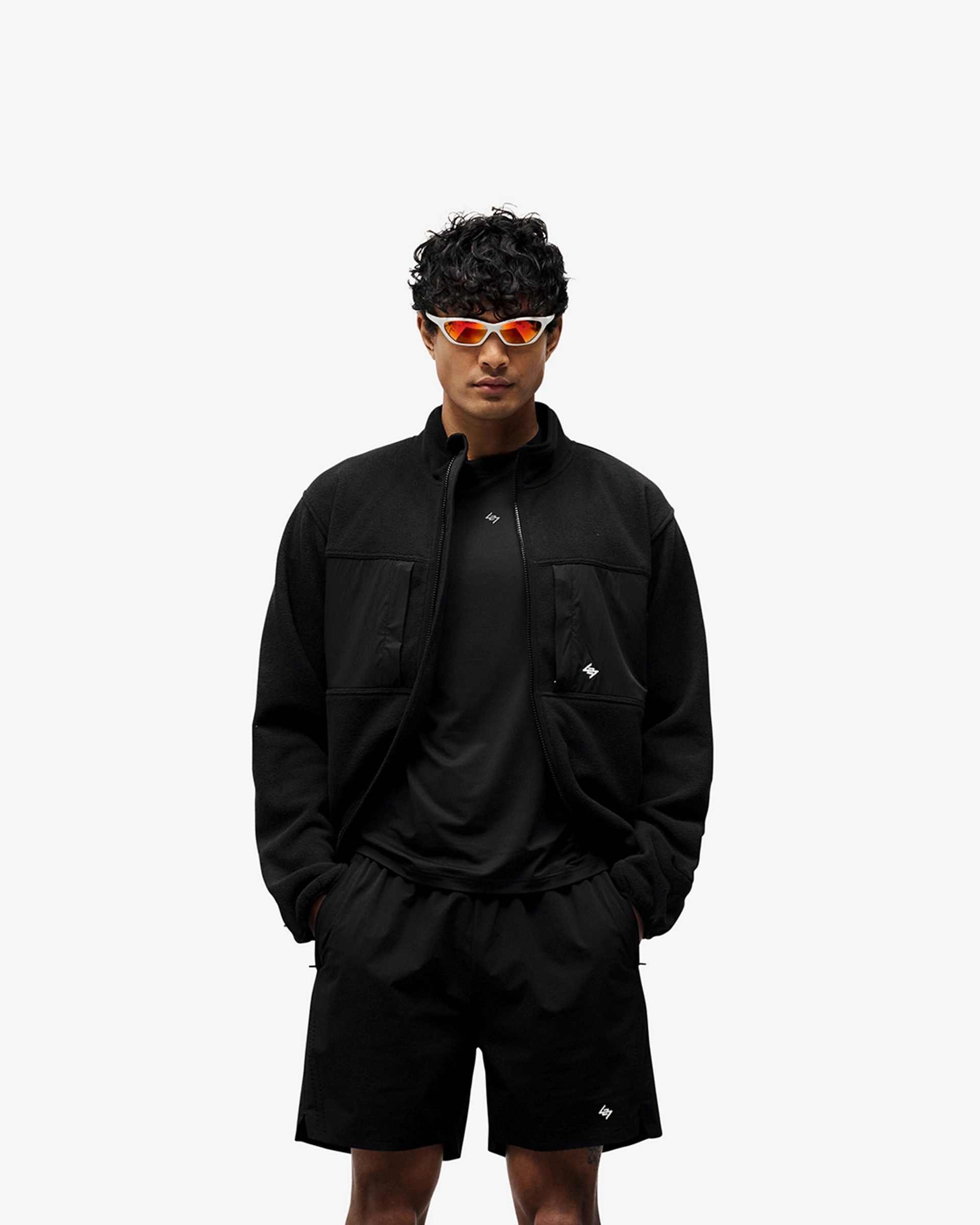 Tailored Cut 247 Polar Panelled Fleece - Black