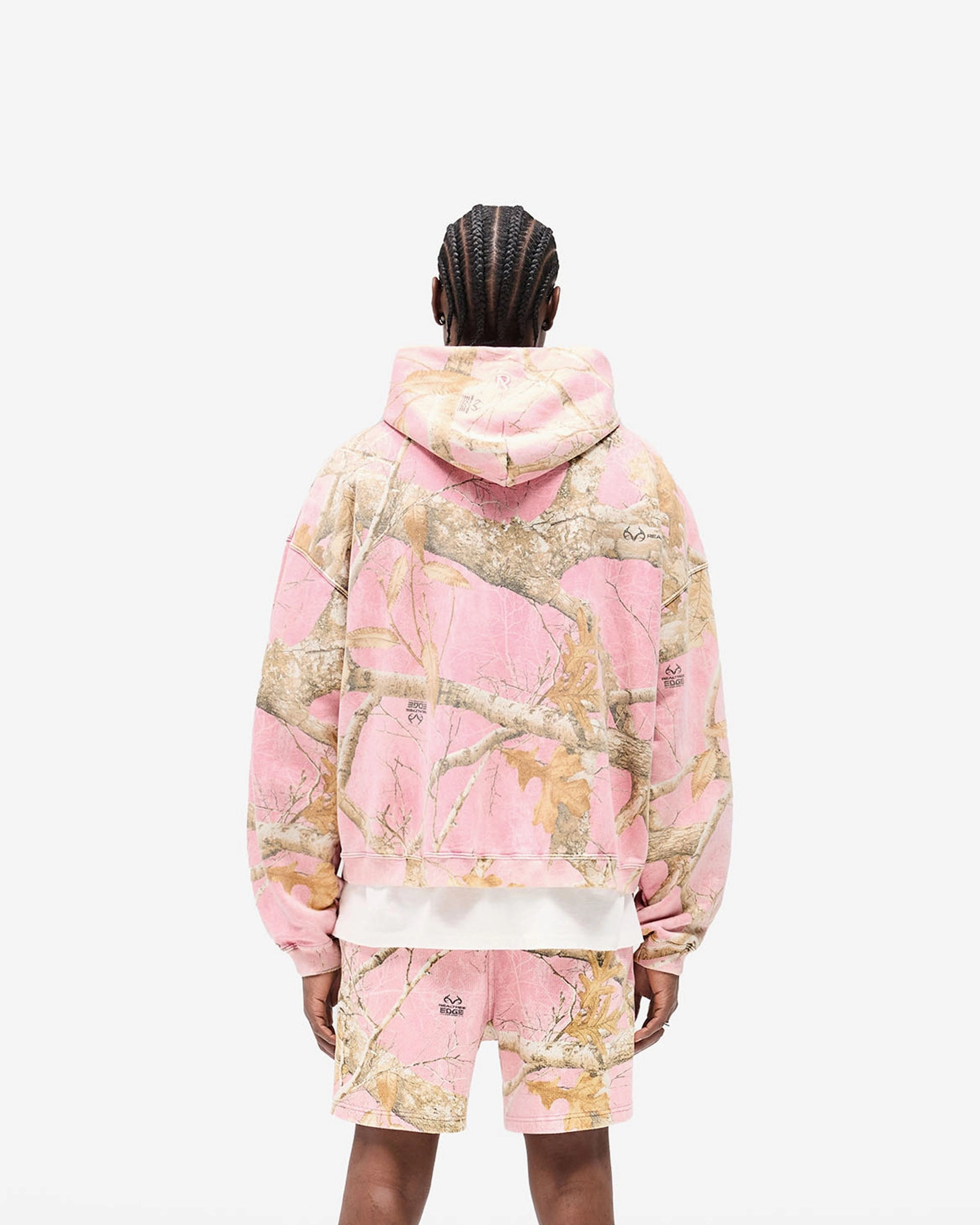 Street Fit Style Roomy Pockets Realtree? Boxy Hoodie - Washed Pink Camo