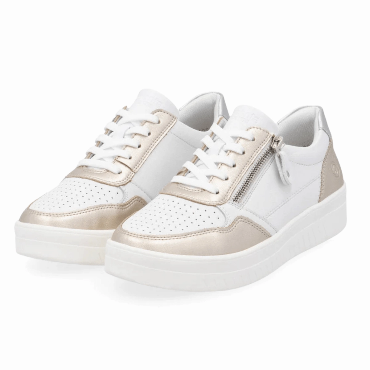 Stable Run All-day Performance Rieker Women's Kendra D0J05-81 Pale Gold/White/Silver