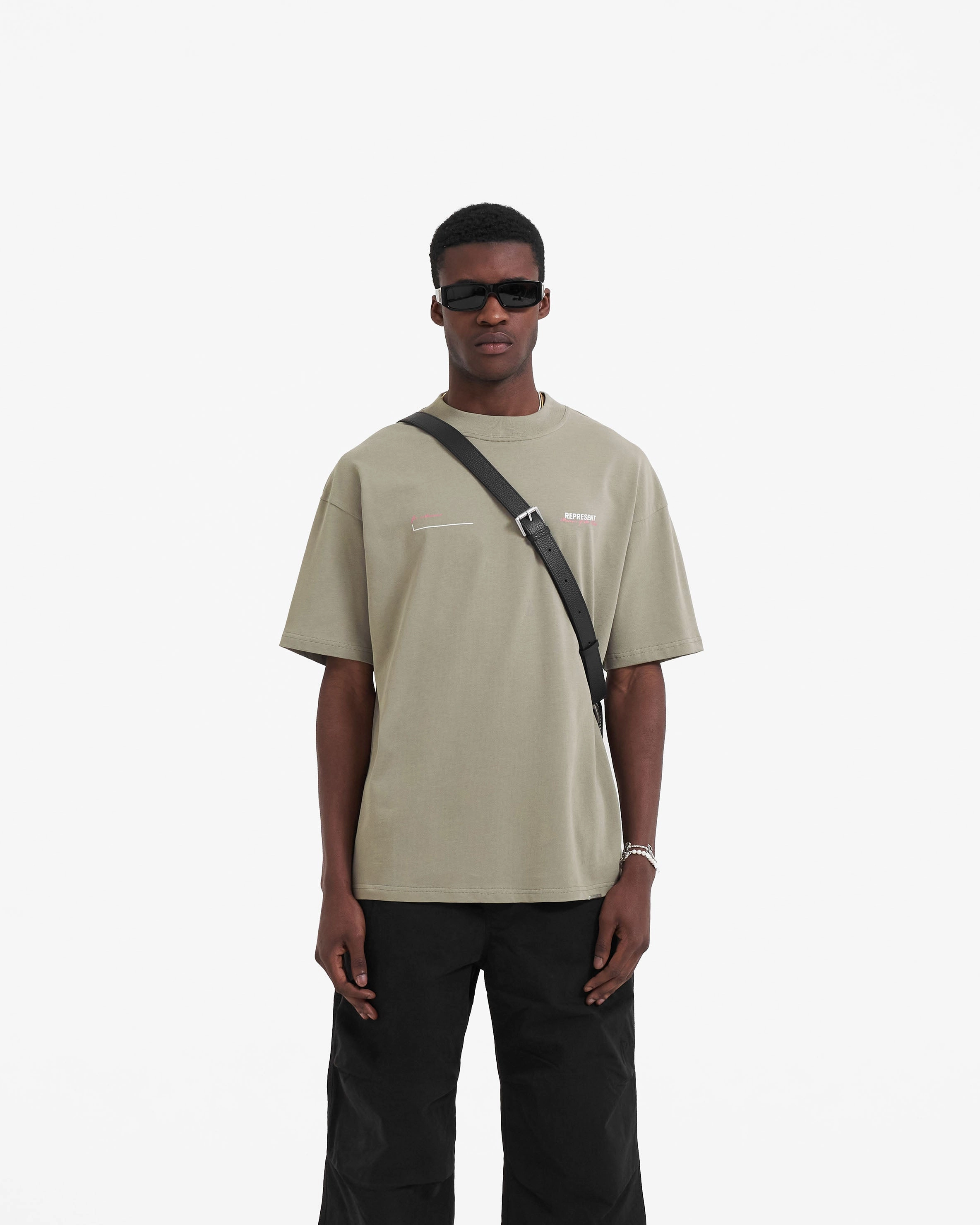 Patron Of The Club T-Shirt - Khaki Pink Smart Comfort