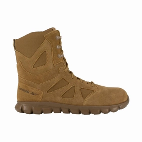 Reebok Work Men's Sublite 8 Inch Cushion Tactical Boot - Coyote Non-Slip Sole