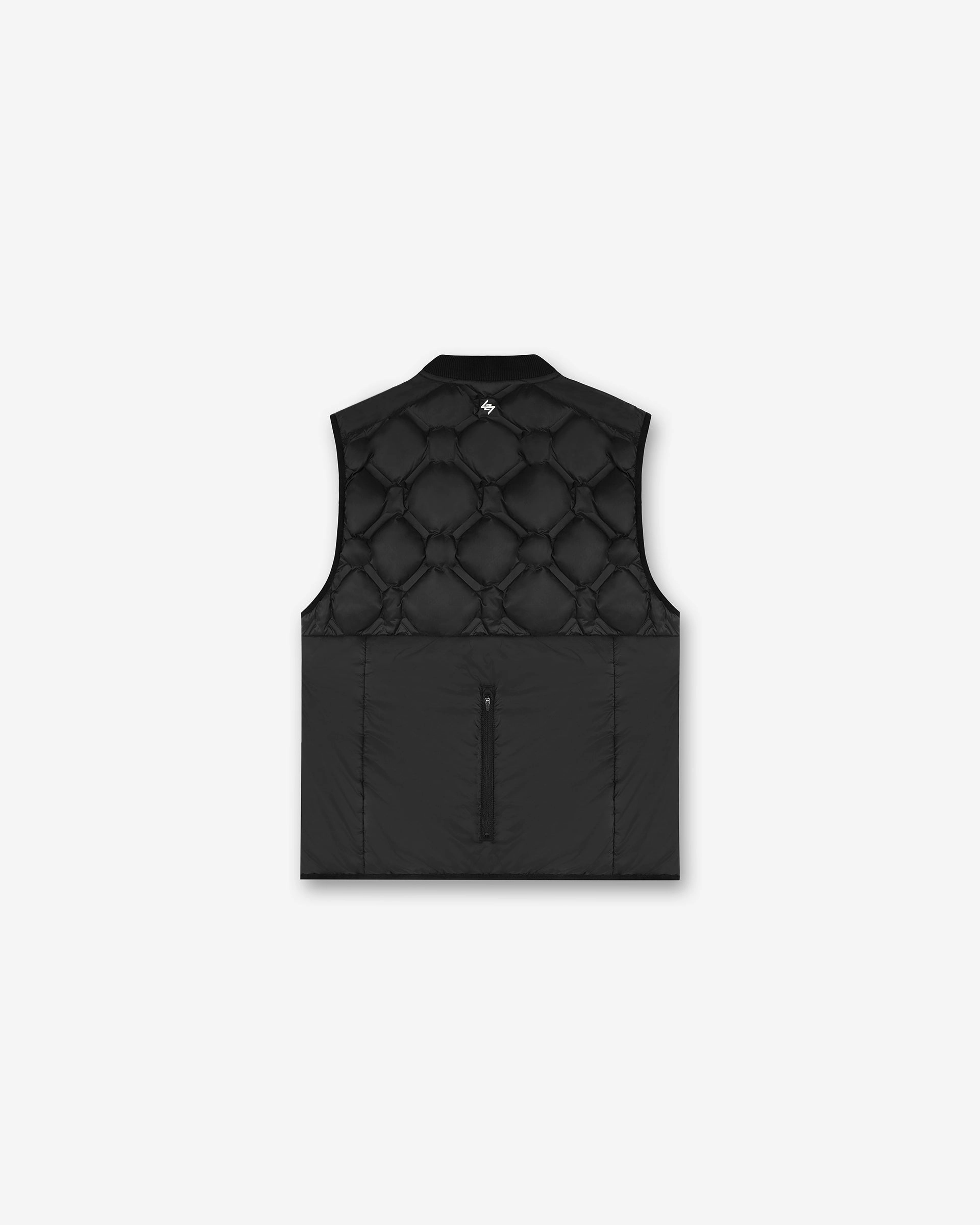 247 Lightweight Gilet - Black Clean Jacket Detail Mold Resistant Coating