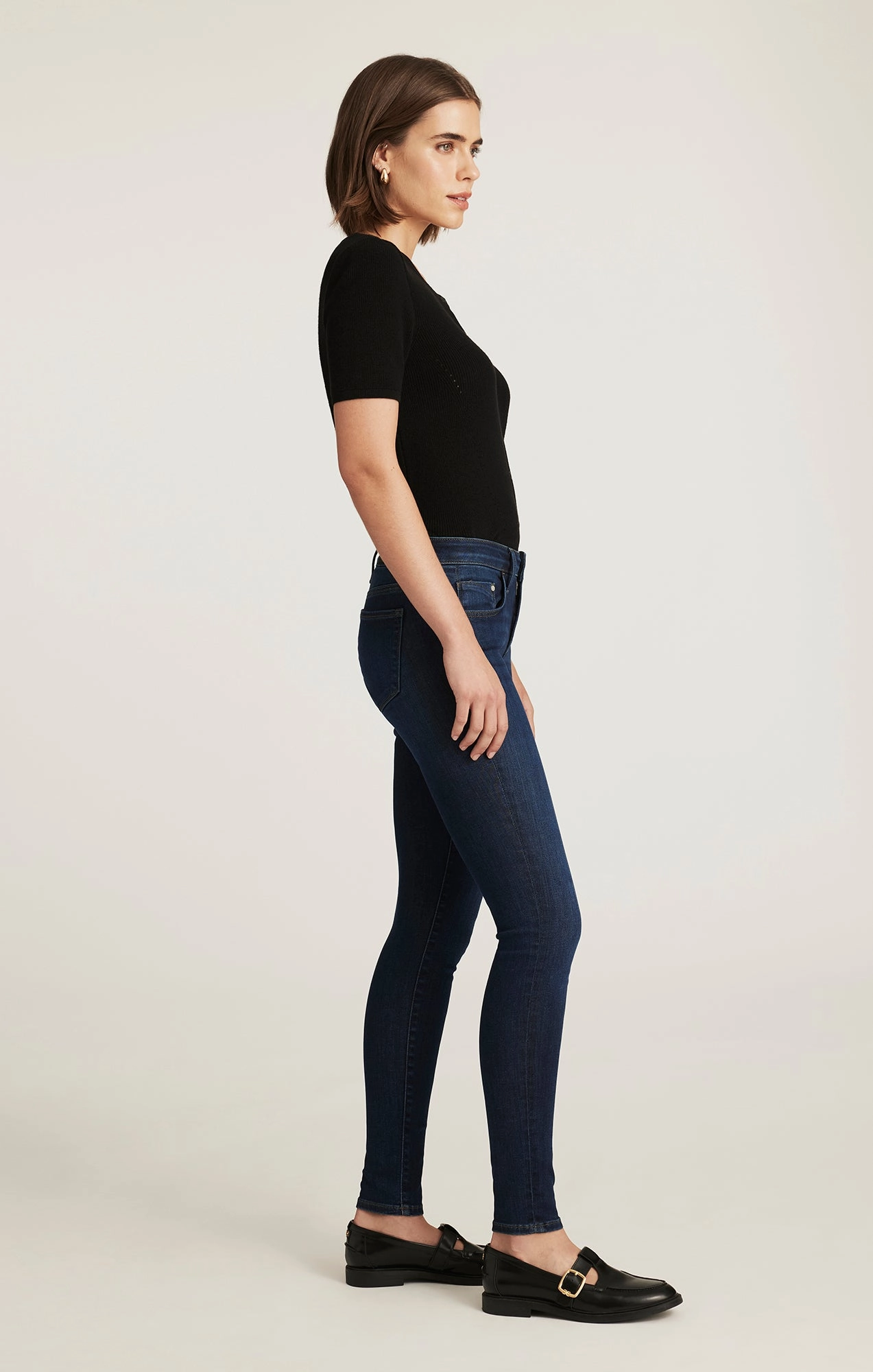 ADRIANA SKINNY IN DARK SUPERSOFT Soft Date Night Street Fashion