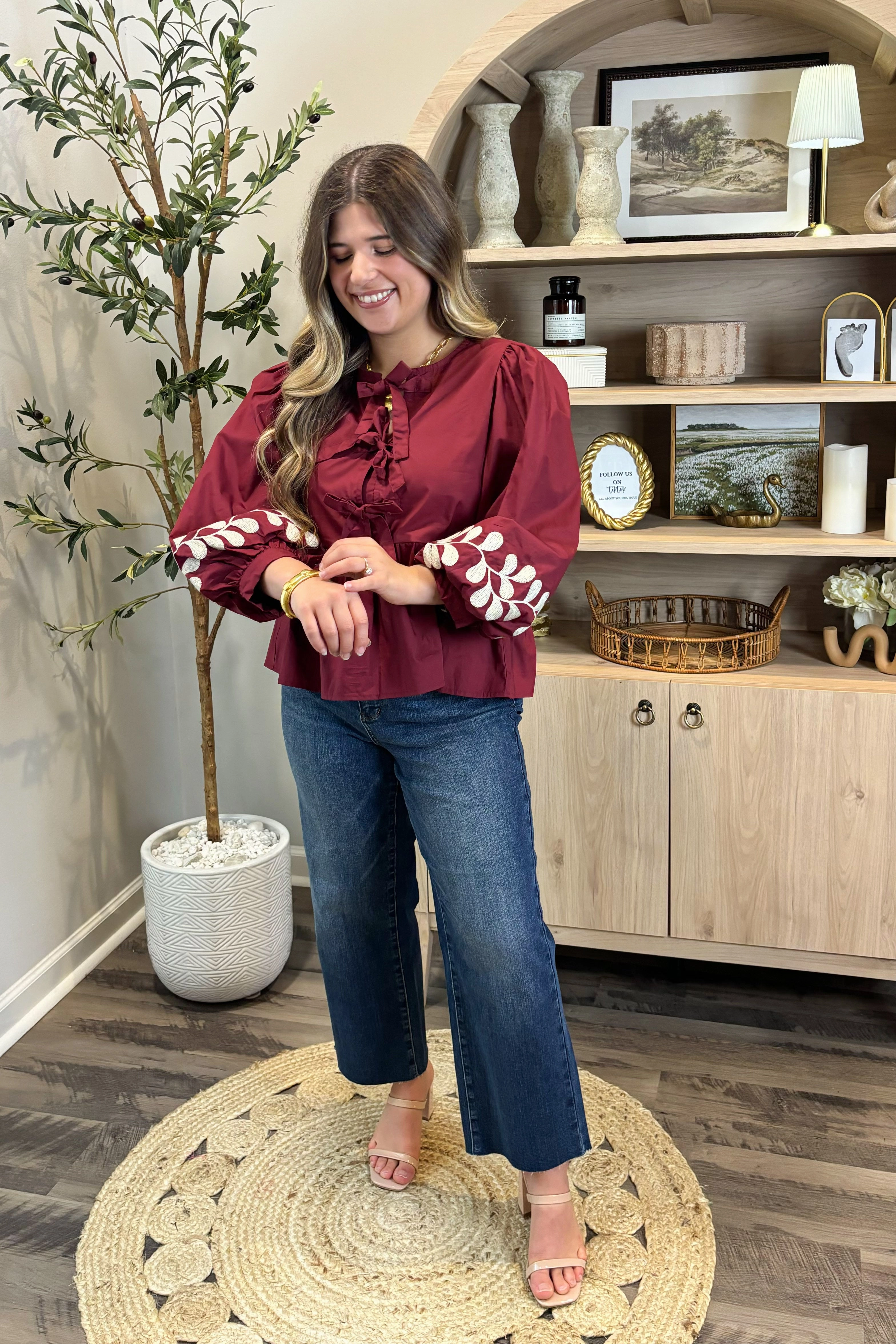 Enchanted Evening Embroidered Top Water Repellent Coating StainRepellentCoating