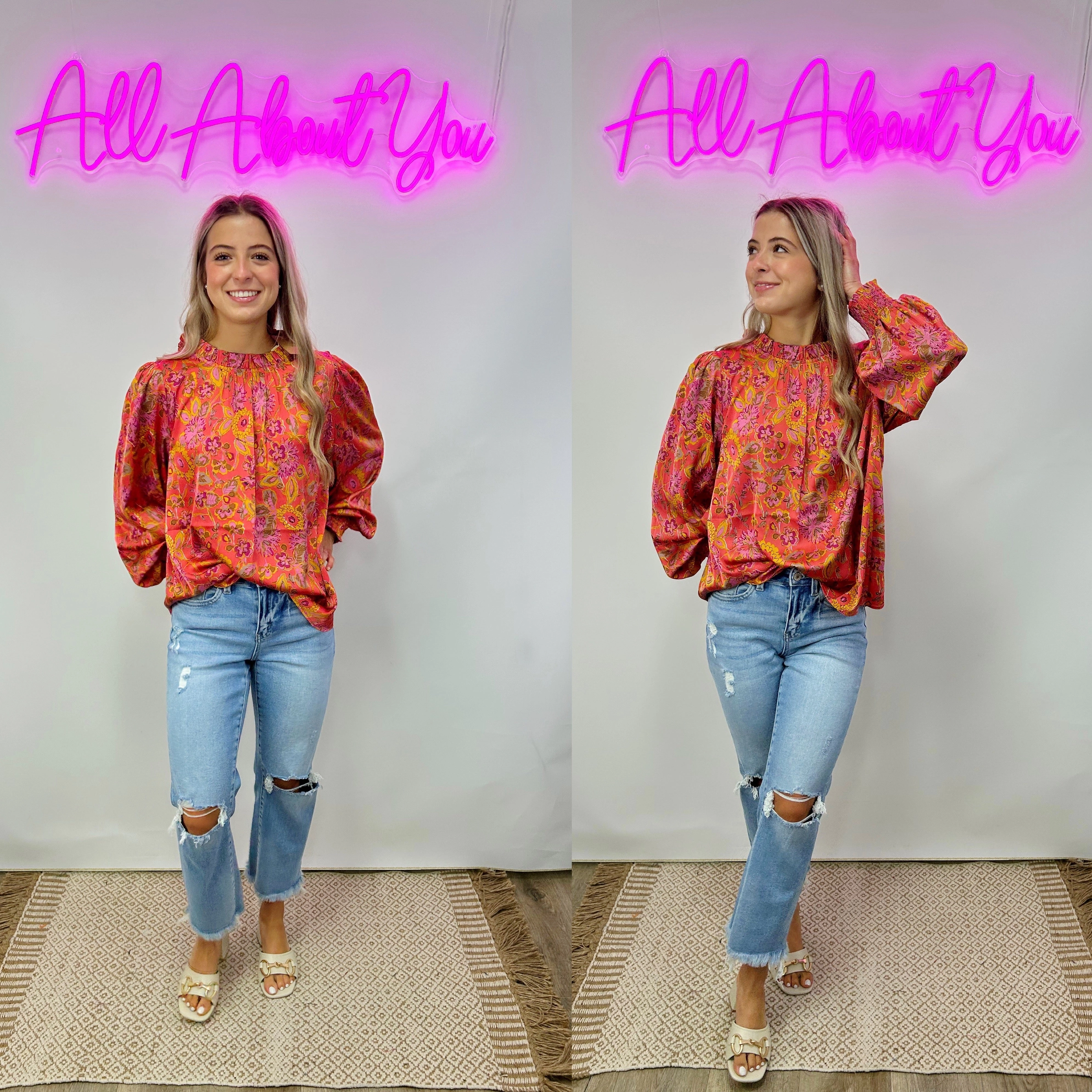 ConvertibleCollar Soft Brushed Lining Meant For Me Top *More Colors*