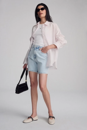 Slim Waist adult clothing HEIDI LONG SHORTS IN BLEACHED 90'S