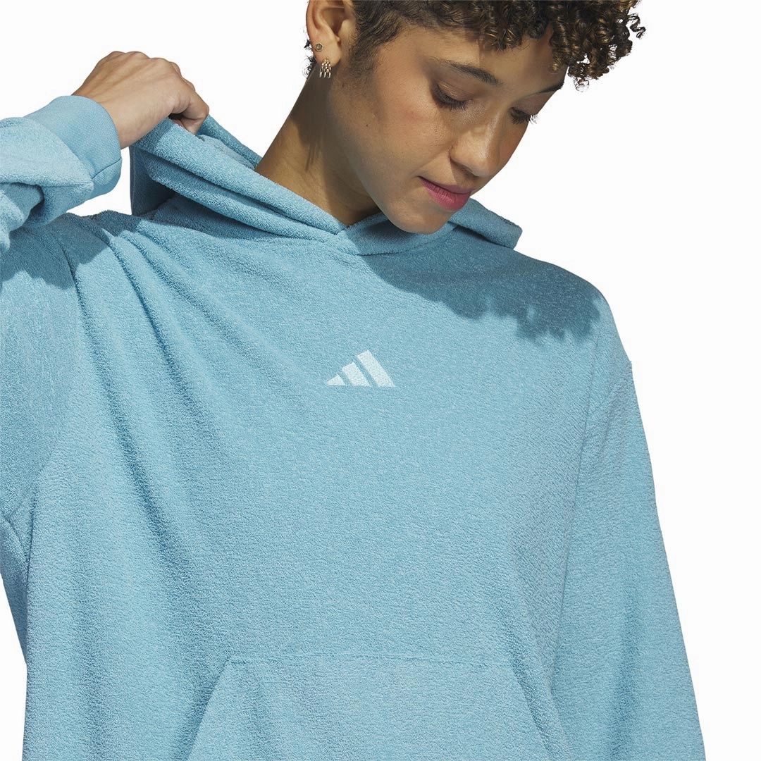adidas - Women's Select Crop Hoodie (HZ9913) Reflective accents Sleek Utility