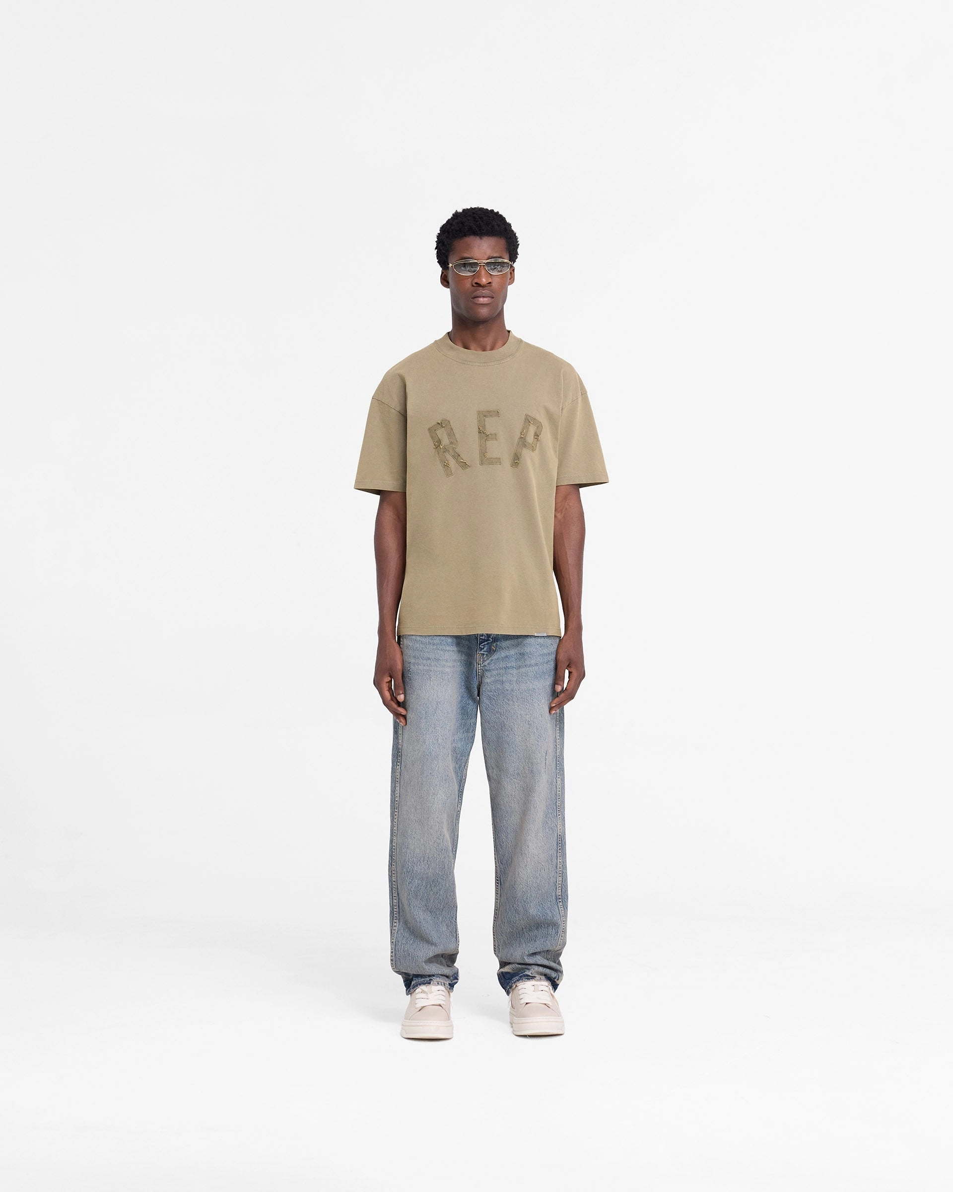 Basic Layer Rep Applique T-Shirt - Fawn