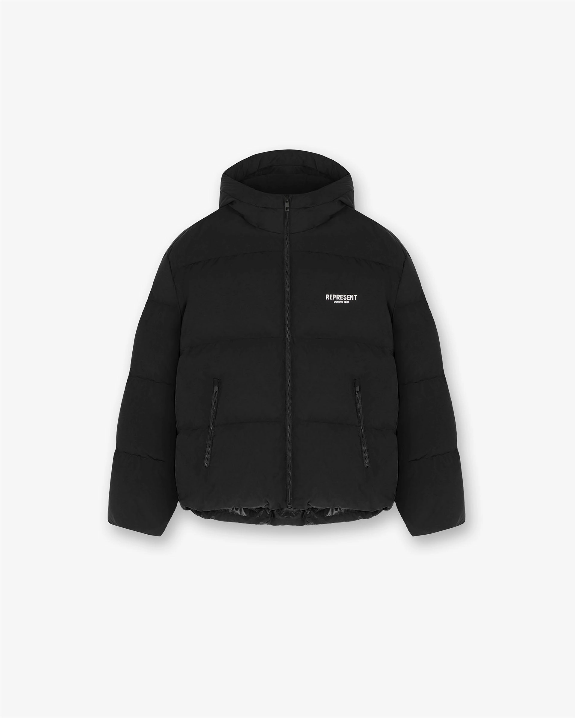 TearResistantOuter Represent Owners Club Hooded Puffer Jacket - Black