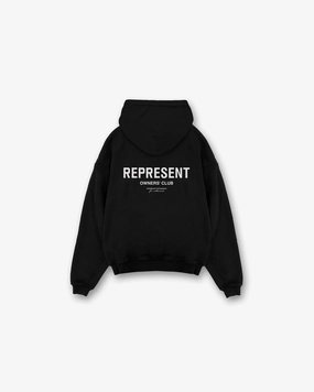 Represent Owners Club Hoodie - Black Brushed Fleece Interior Weekend Brunch