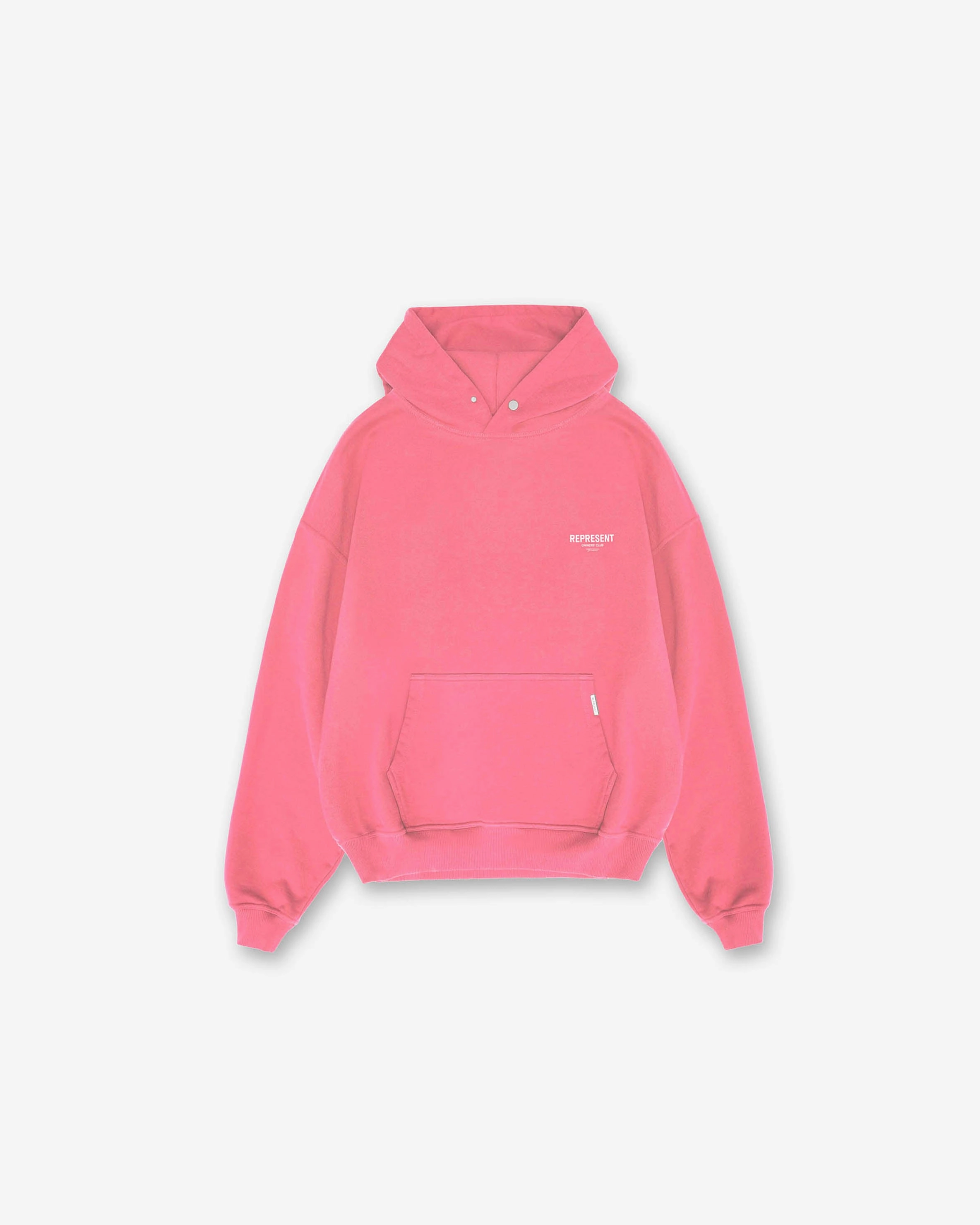 Embroidered Logo Minimal Stretch Represent Owners Club Hoodie - Bubblegum Pink