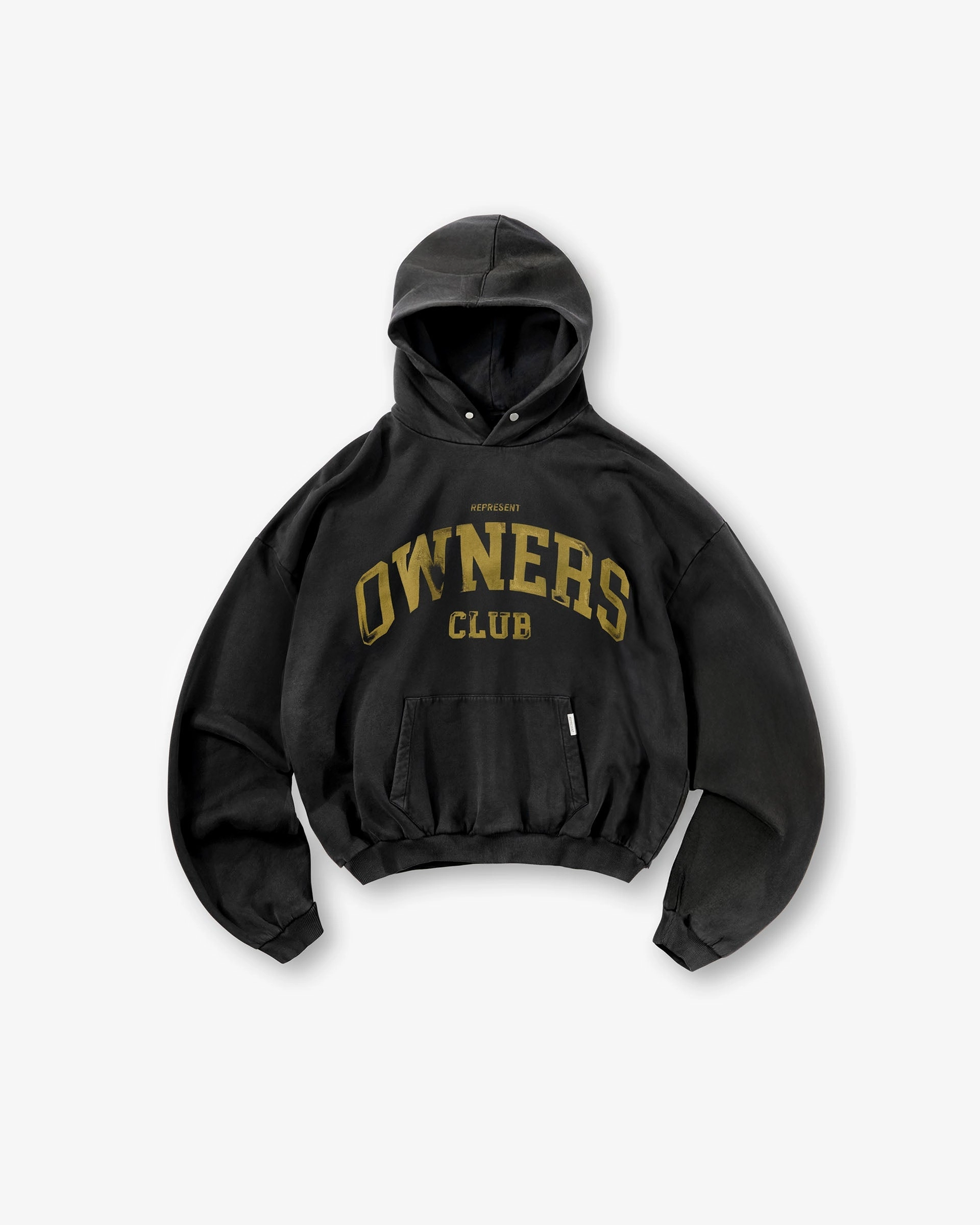 Represent Owners Club Hoodie - Faded Black Sun Protection Punk style