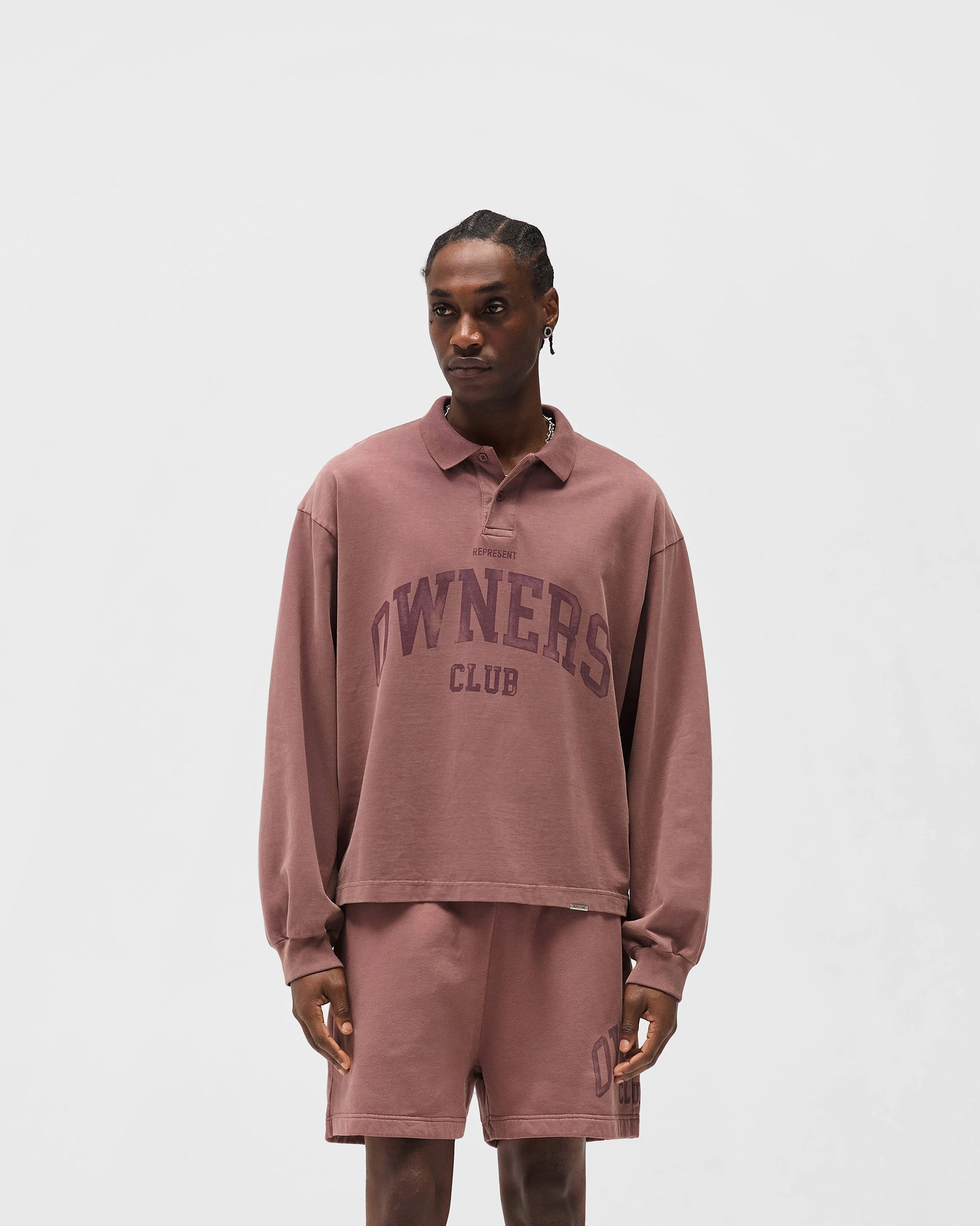 Represent Owners Club Rugby Polo - Smoked Rose No-Fuss Look Chic Outfit
