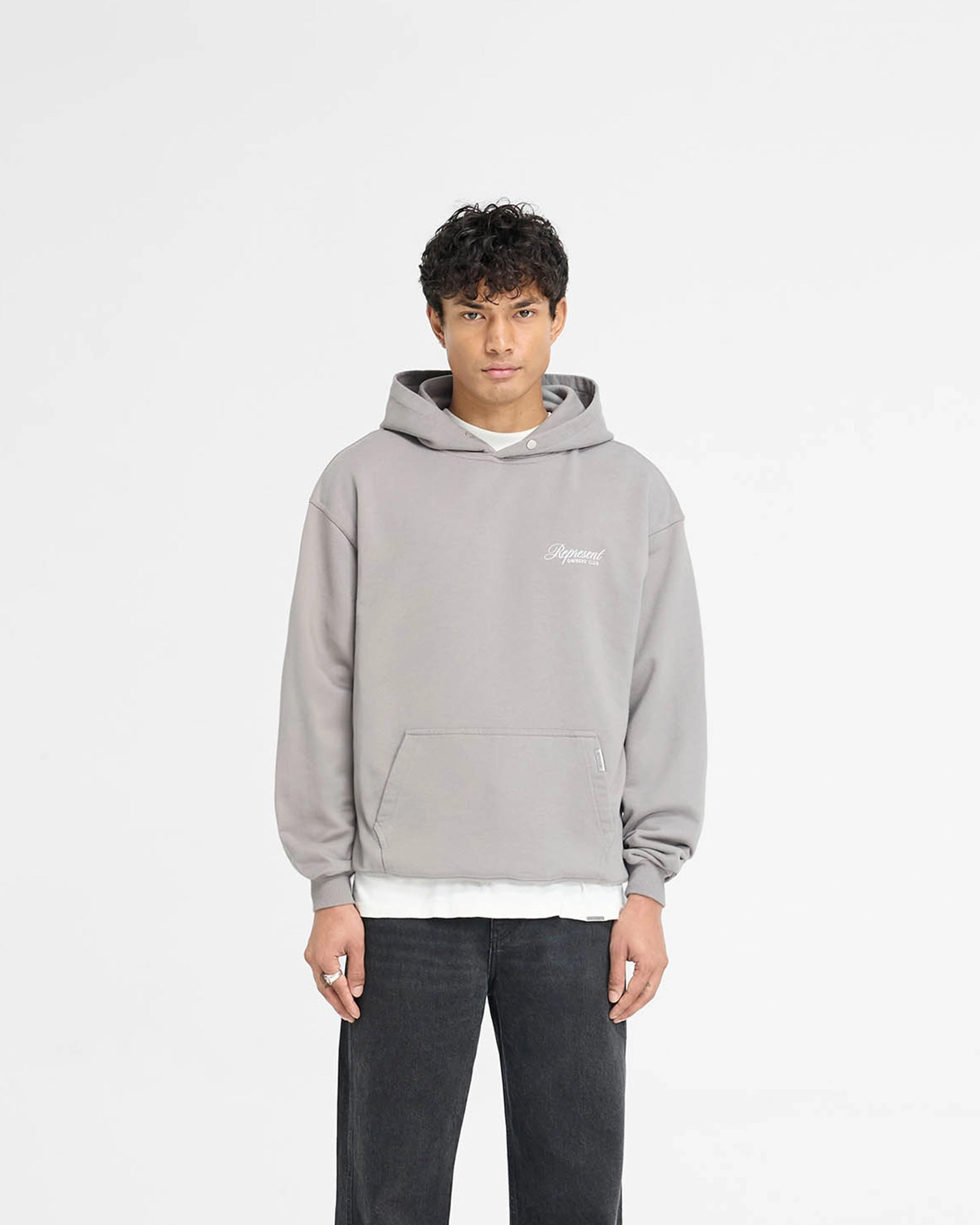 Workout Gear Represent Owners Club Script Hoodie - Slate