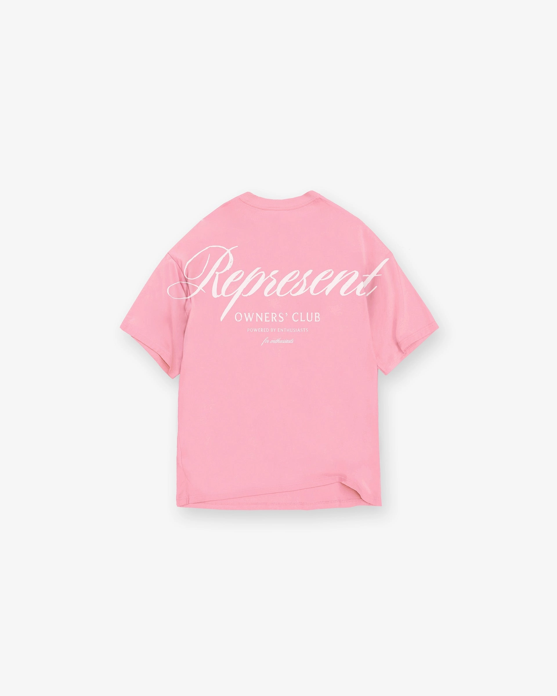 Zero Waste Production Represent Owners Club Script T-Shirt - Pink