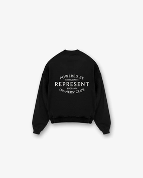 Travel Ready Home Comfort Represent Owners Club Stamp Sweater - Jet Black