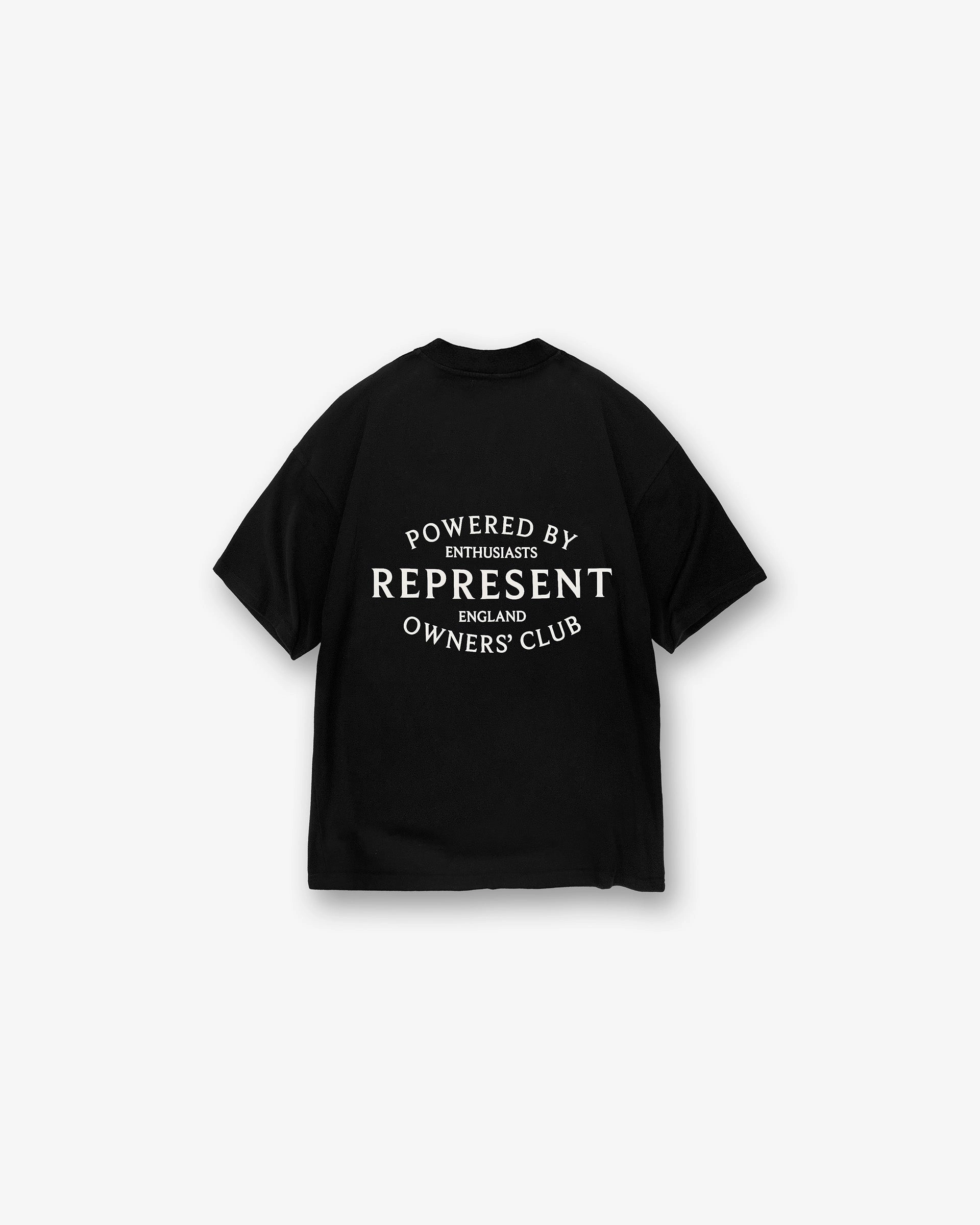 Represent Owners Club Stamp T-Shirt - Jet Black Breathable Comfort Design