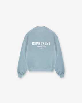 Represent Owners Club Sweater - Powder Blue Weekend Vibes Low Maintenance