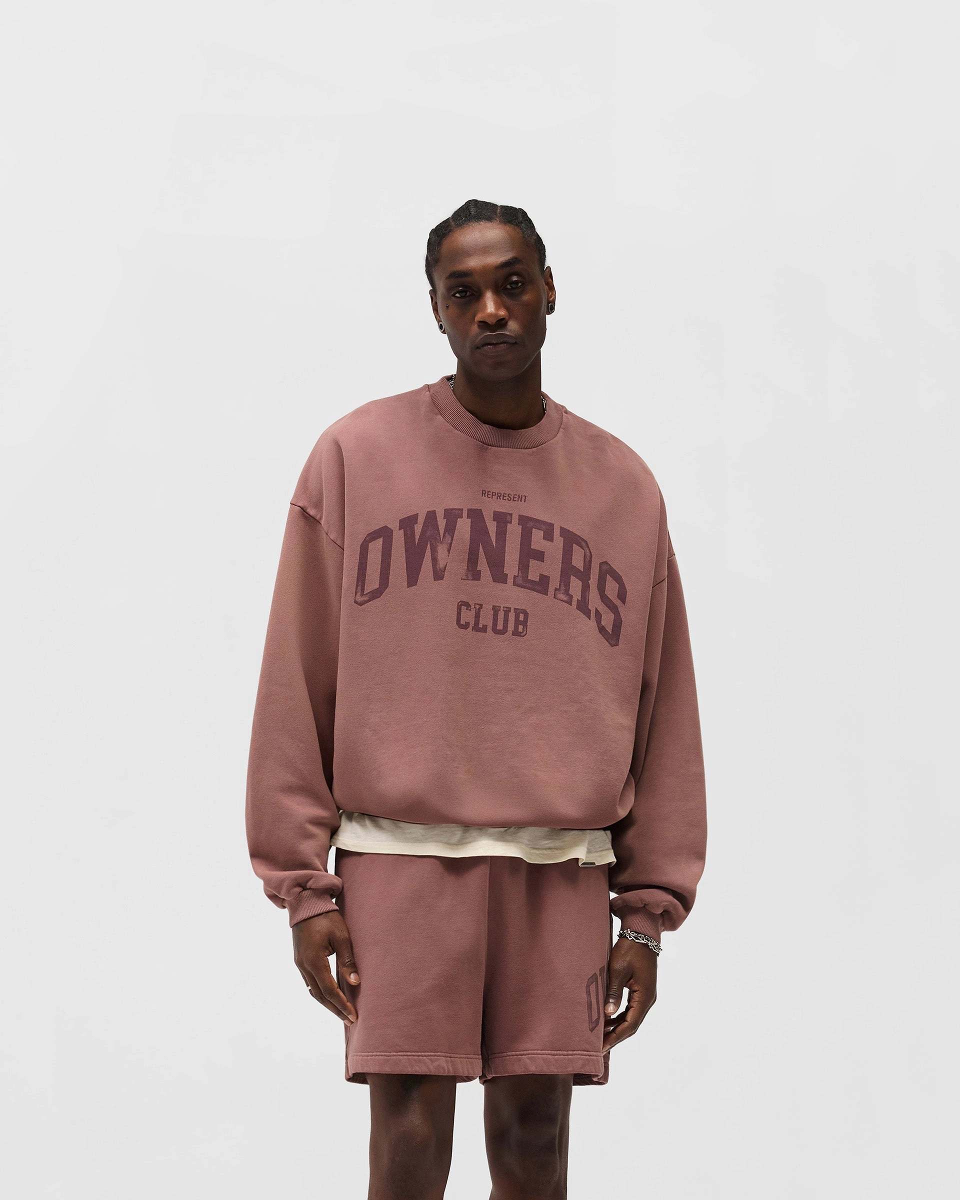 Lattice Ventilation Weave Reinforced Stress Points Represent Owners Club Sweater - Smoked Rose