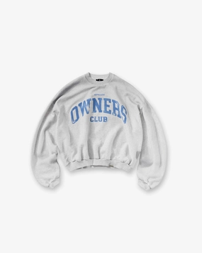 Represent Owners Club Sweater - Sprayed Ice Grey Marl Gentle Wash Process Gentle Fit