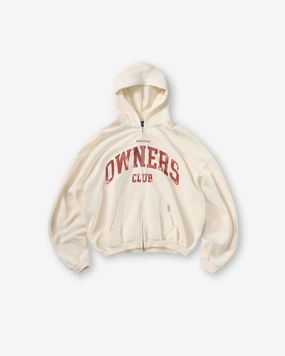 Moisture Wicking Finish Athletic Apparel Represent Owners Club Zip Through Hoodie - Buttercream