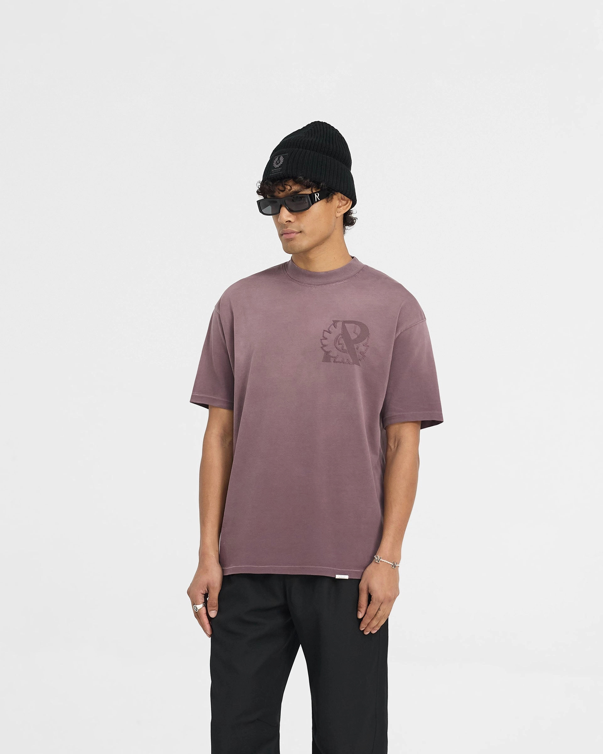 Durable Color Retention Moisture Management Represent X Belstaff Outline Phoenix T-Shirt - Plum