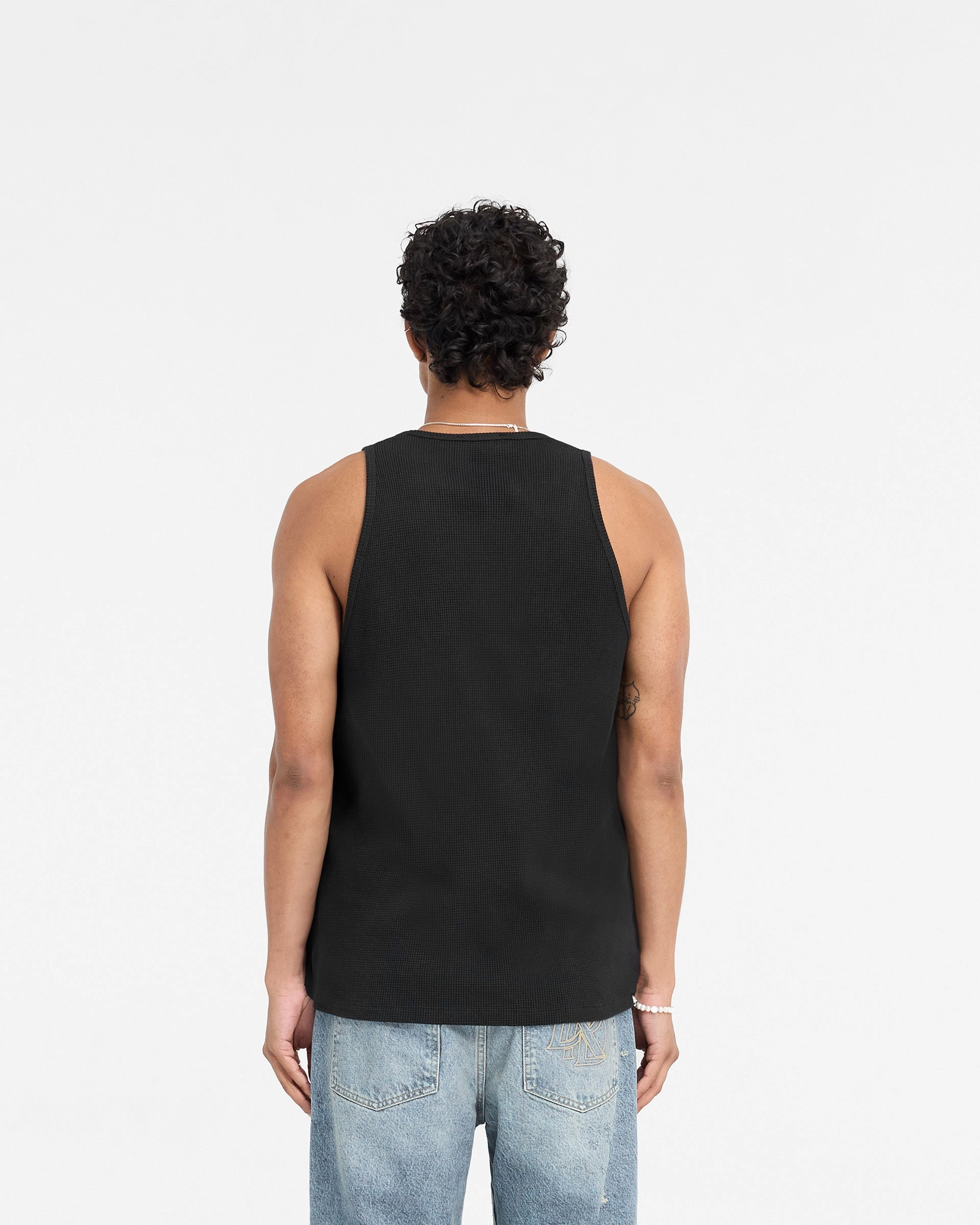 Represent X Duke   Dexter Ribbed Vest - Black Seasonal Casual