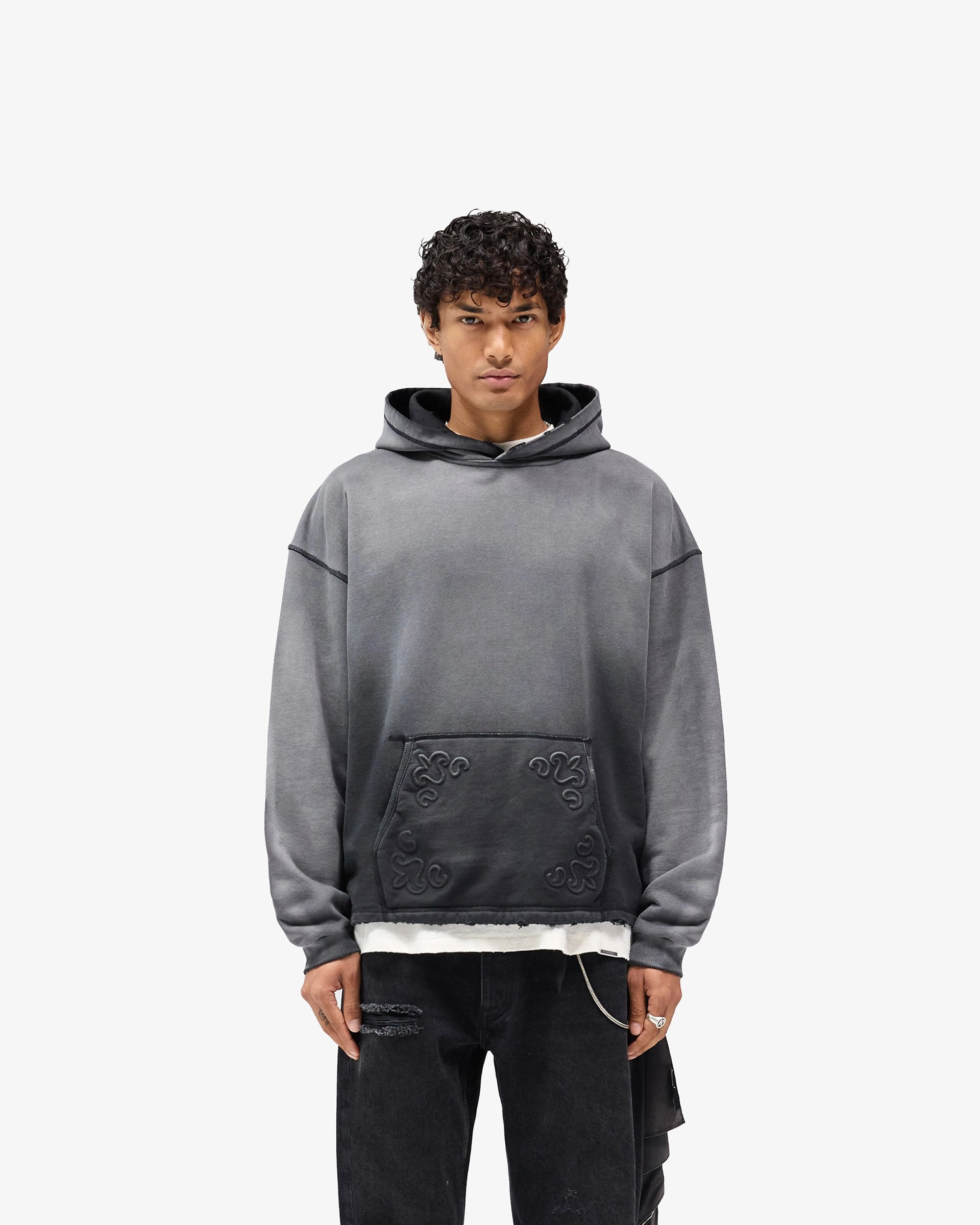 Cozy Flex Anti Static Lining Represent X Hunter Hoodie - Stained Black