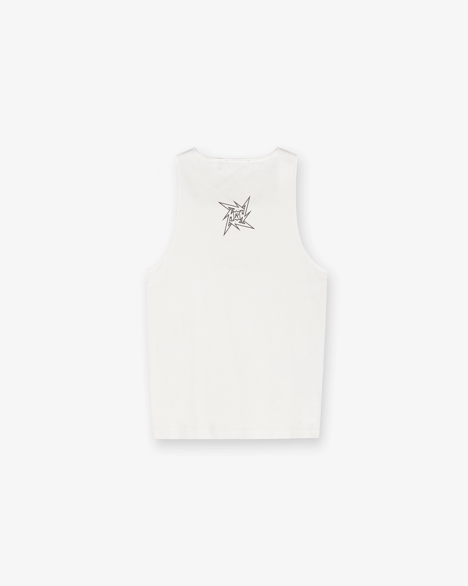 Represent X Metallica Local Crew Vest - Flat White Adjustable Hem Chilly Day Style