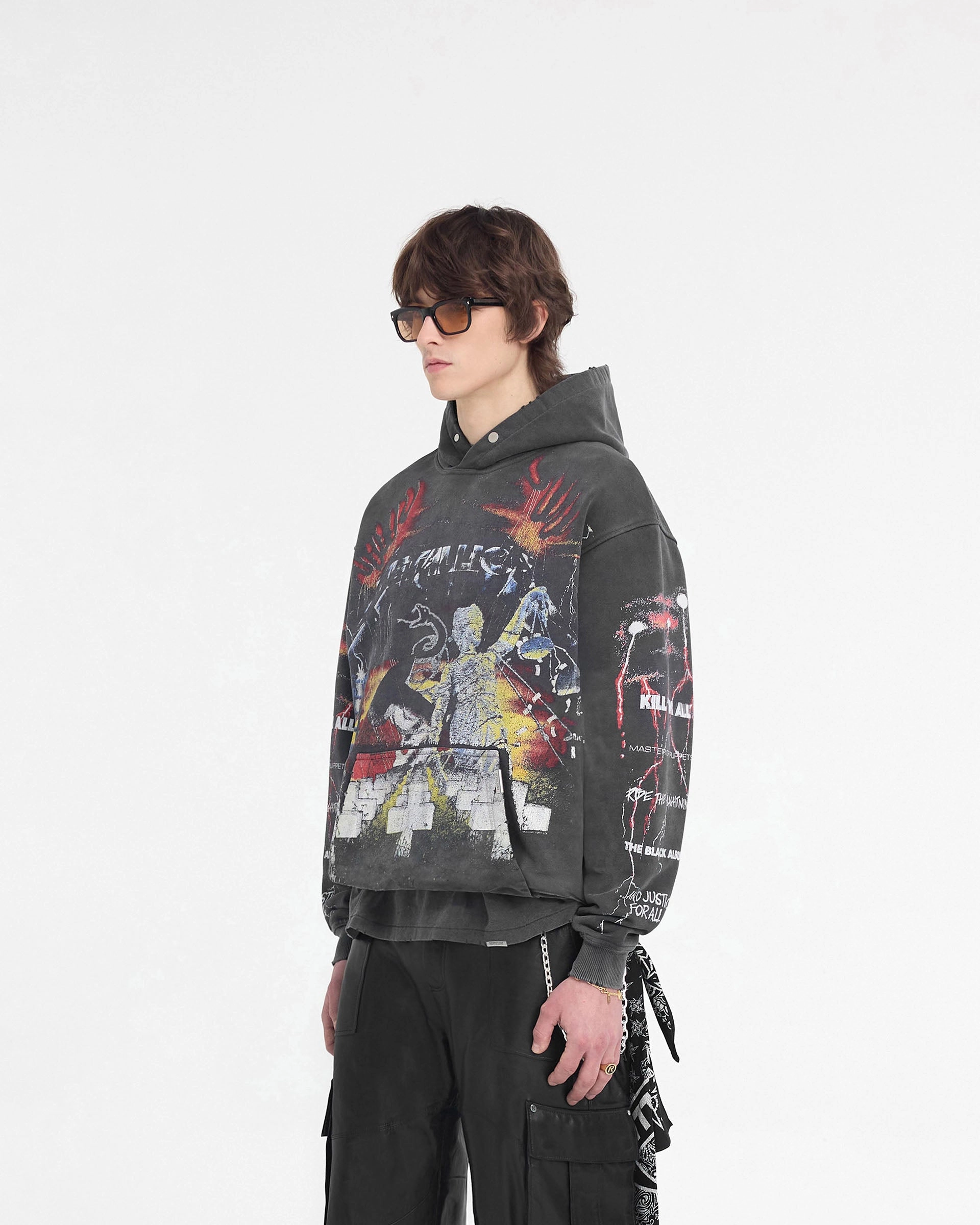 Sport Edge Suburban style Represent X Metallica Master Of Puppets Hoodie - Vintage Grey