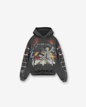 Teenager Urban Layers Represent X Metallica Master Of Puppets Hoodie - Vintage Grey
