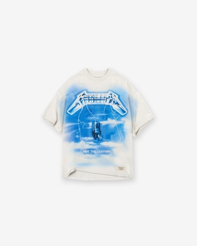 Urban Trend cycling outfit Represent X Metallica Ride The Lightning T-Shirt - Flat White
