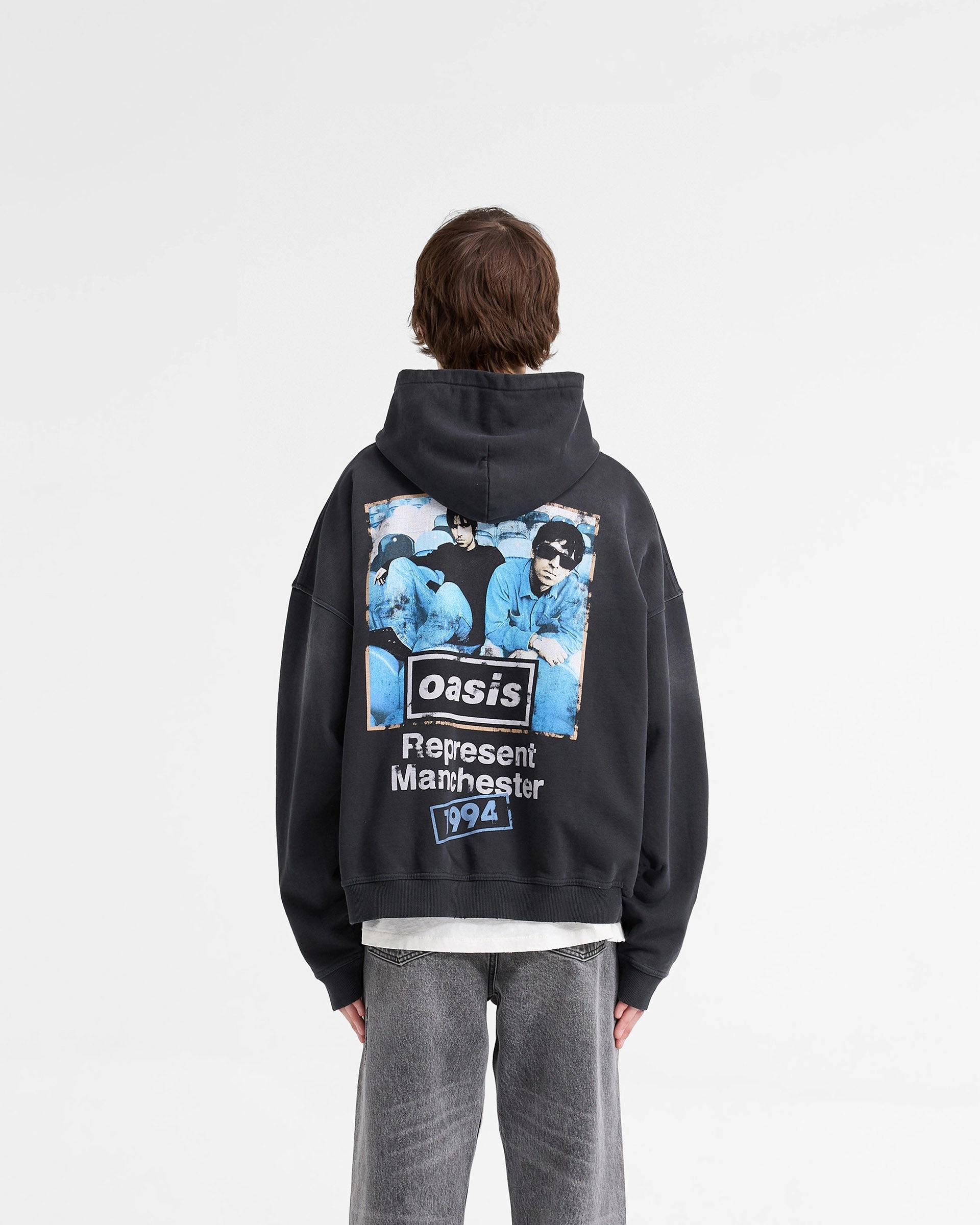 Versatile Performance Represent X Oasis Maine Road Hoodie - Washed Black