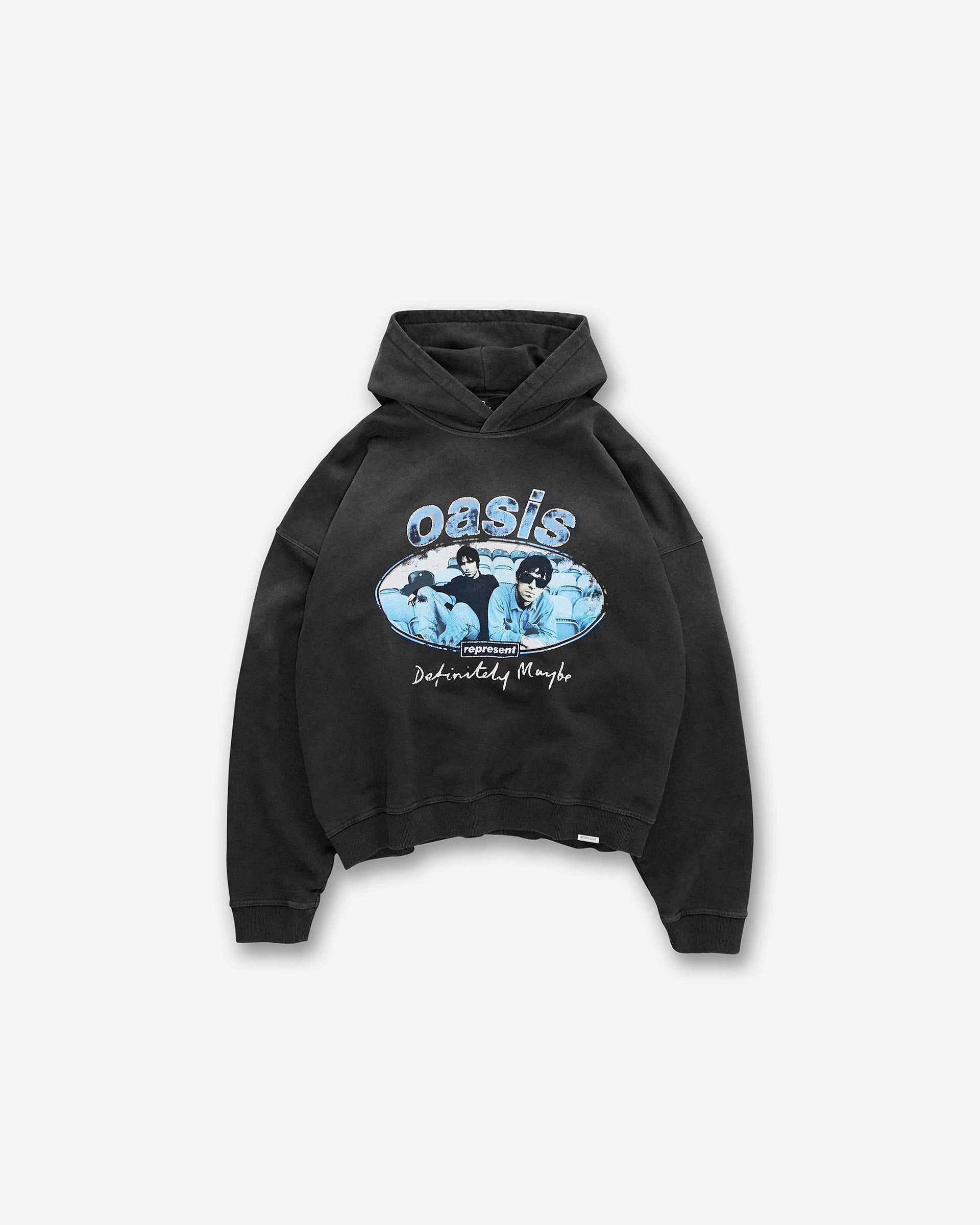 Casual Street Represent X Oasis Maine Road Hoodie - Washed Black