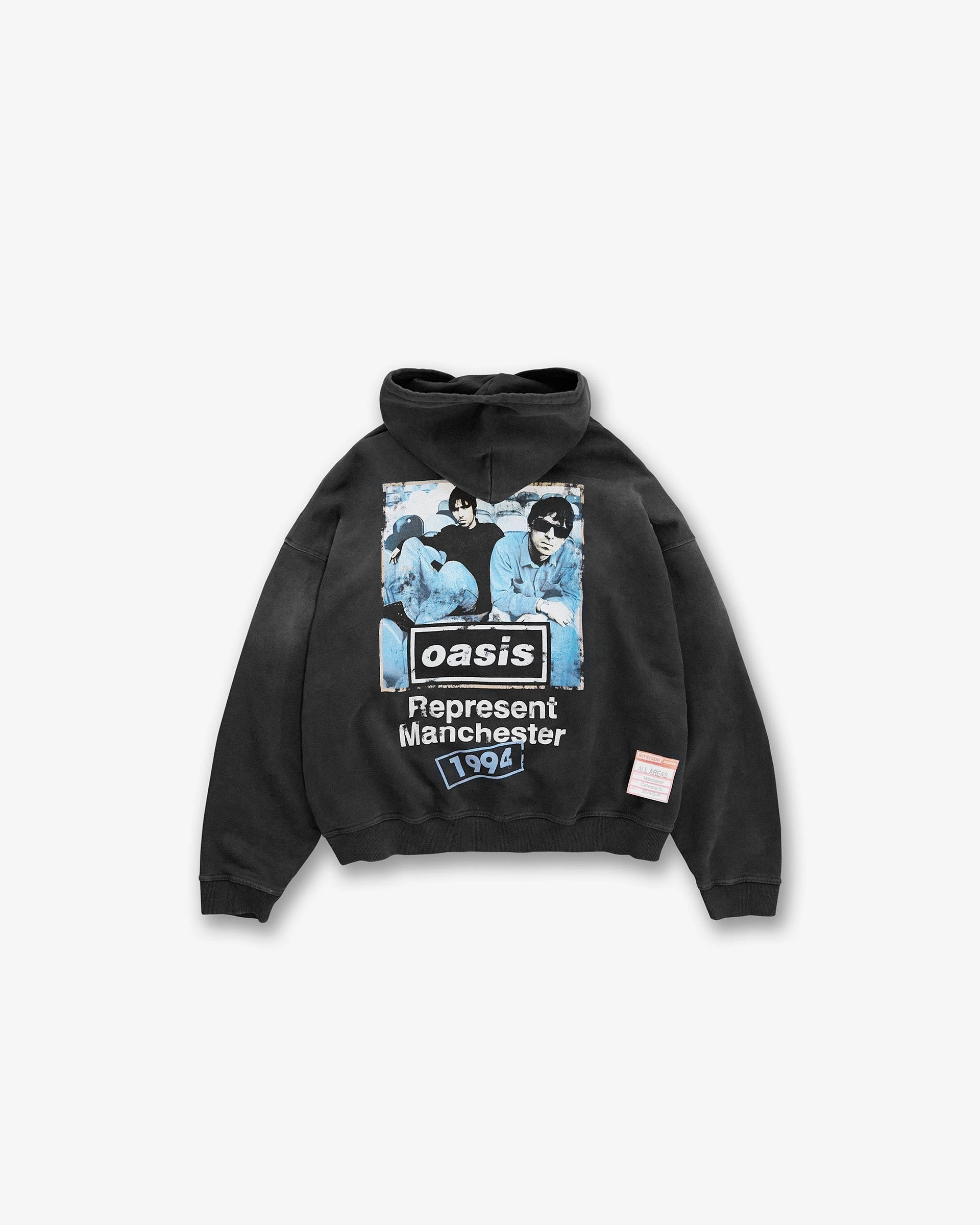 Men's Resort Wear Represent X Oasis Maine Road Hoodie - Washed Black
