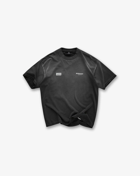 Represent X Oasis Owners Club T-Shirt - Stained Black Quick Dry Fabric