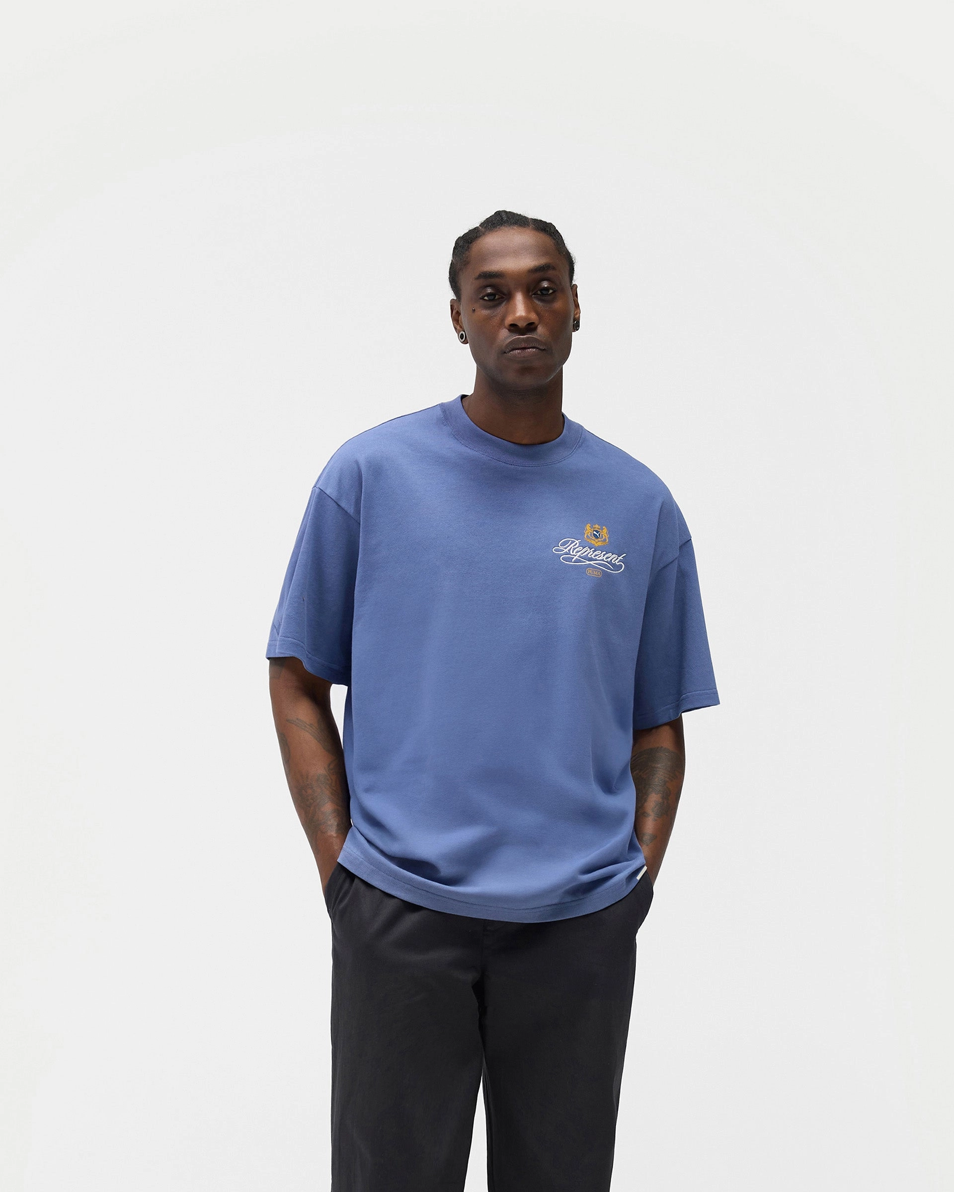 Camping practicality Effortless Fashion Represent X Puma Graphic T-Shirt - Blue Dusk