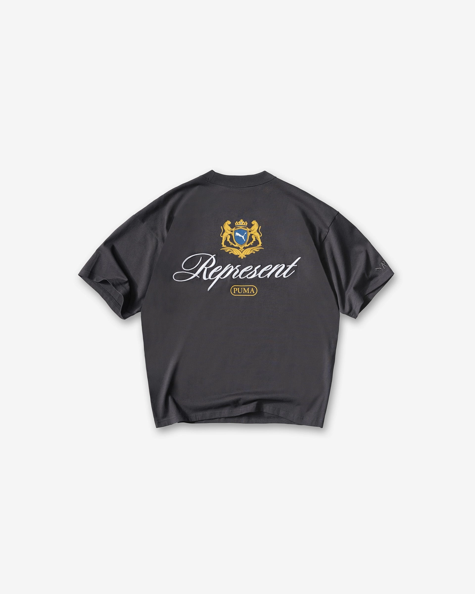 ReinforcedNeckline Trendy Comfort Wear Represent X Puma Graphic T-Shirt - Dark Grey