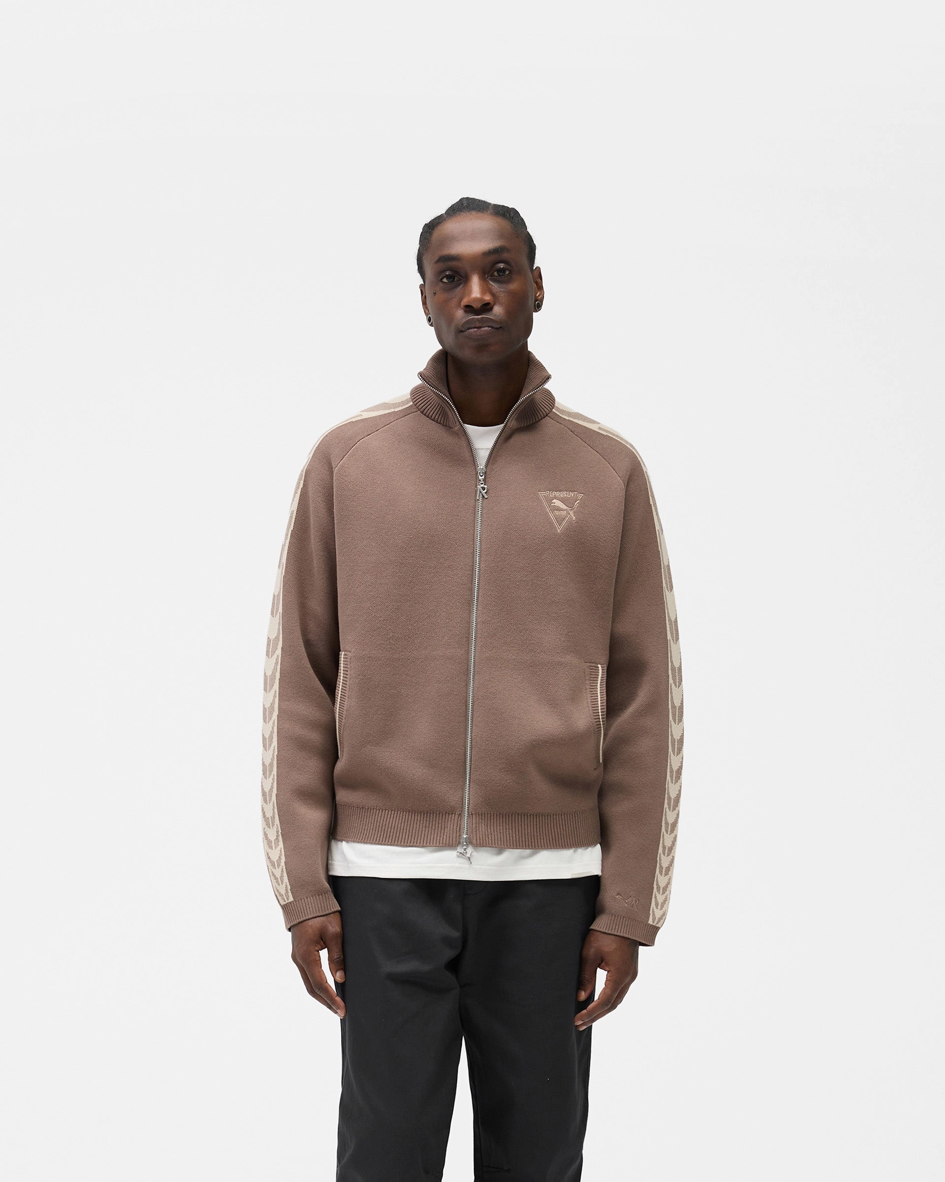 Represent X Puma T7 Knit Jacket - Pine Bark Casual Classic