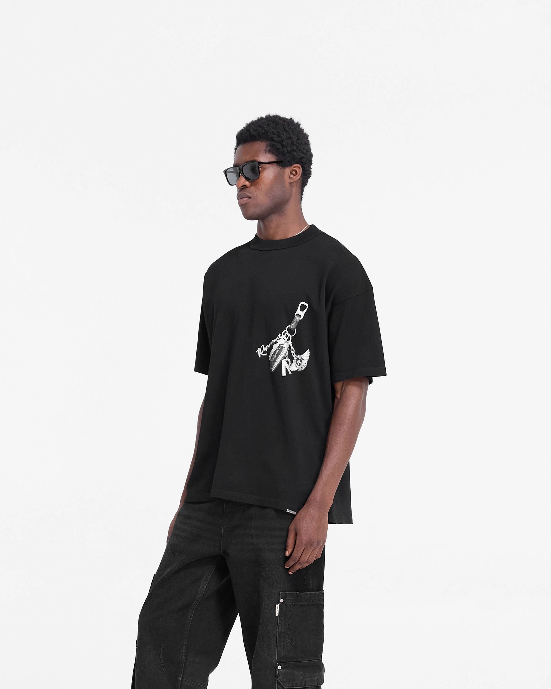 Chic and Cozy Wear Keys To The Club T-Shirt - Jet Black