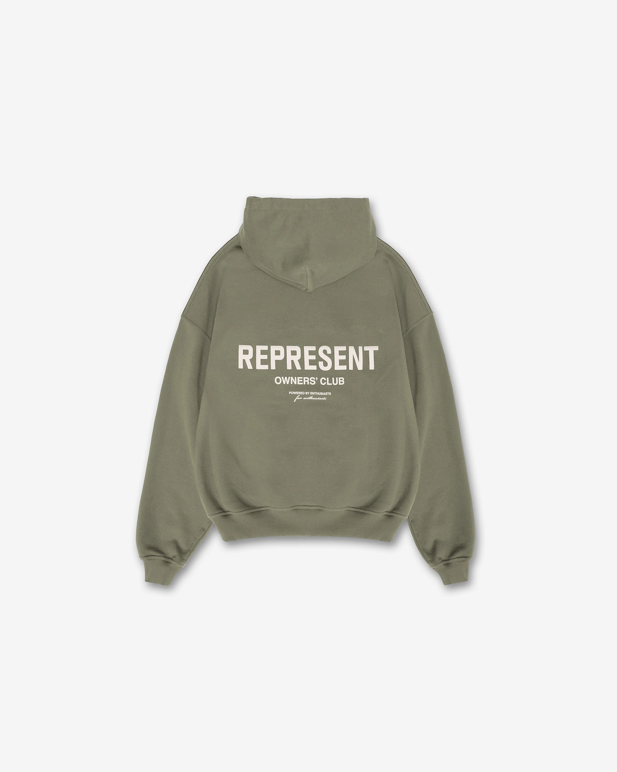 Reinforced Edges Lightweight Wear Represent Owners Club Hoodie - Olive