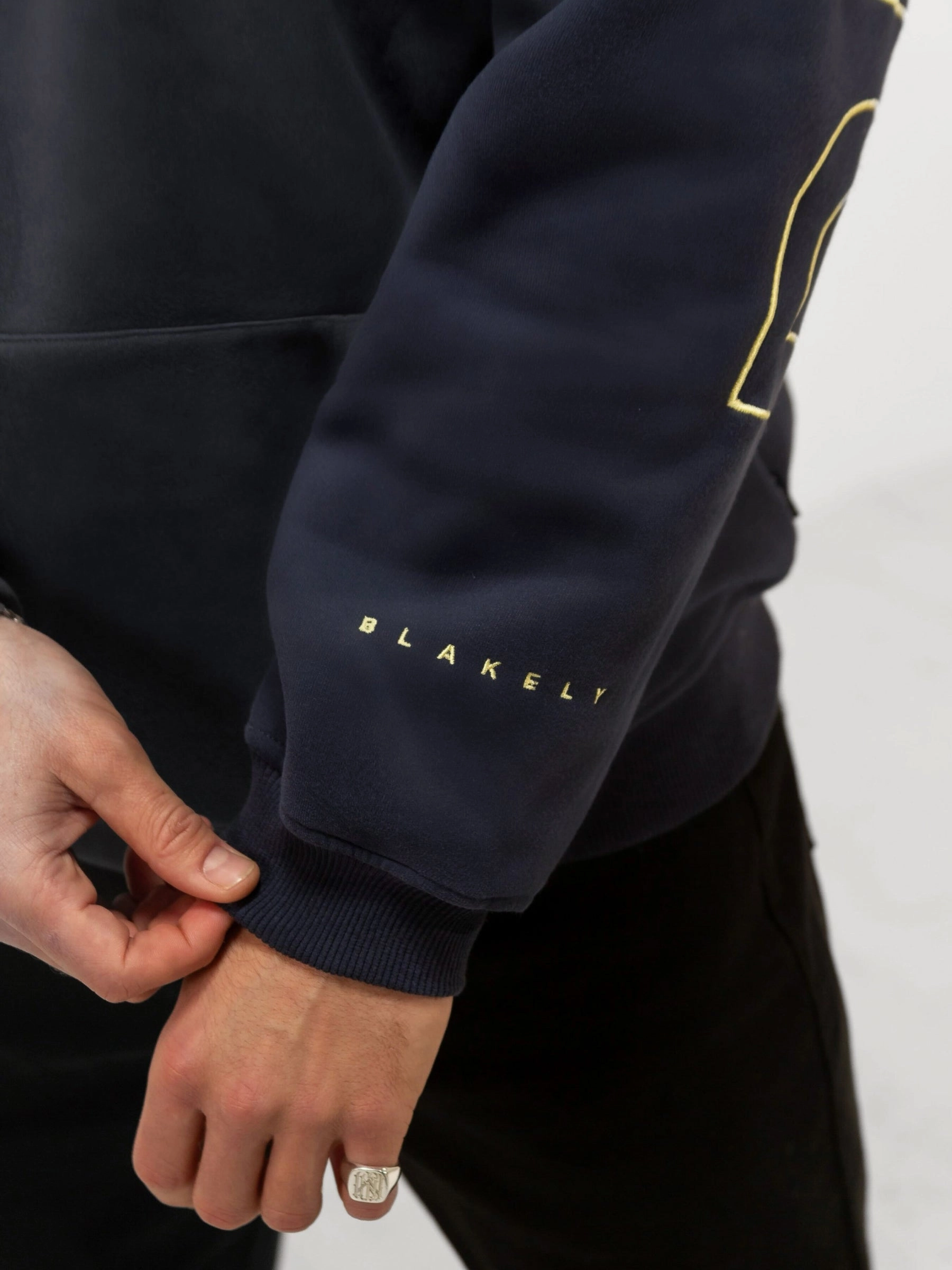 Chill Layers Embroidered Idris Oversized Hoodie - Yellow