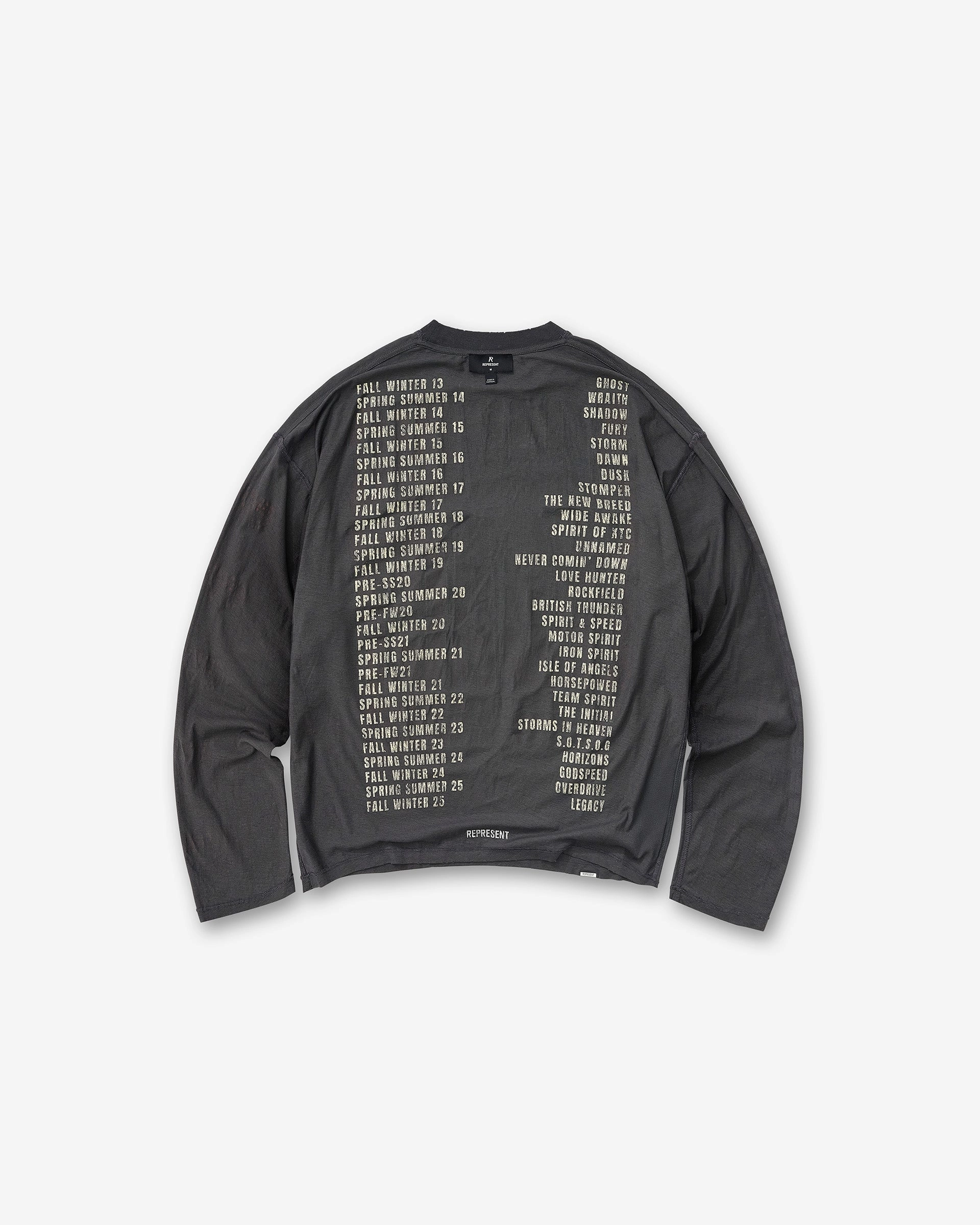 Reversible Living Legacy Tour Long Sleeve T-Shirt - Sun Fade Grey Relaxed Waistband