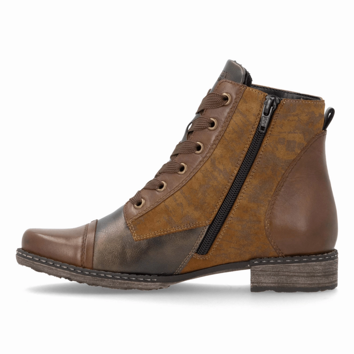 Rieker Women's D4381-24 Chandra Chestnut/Antique/Deer/Dark Copper Long Wear Comfort