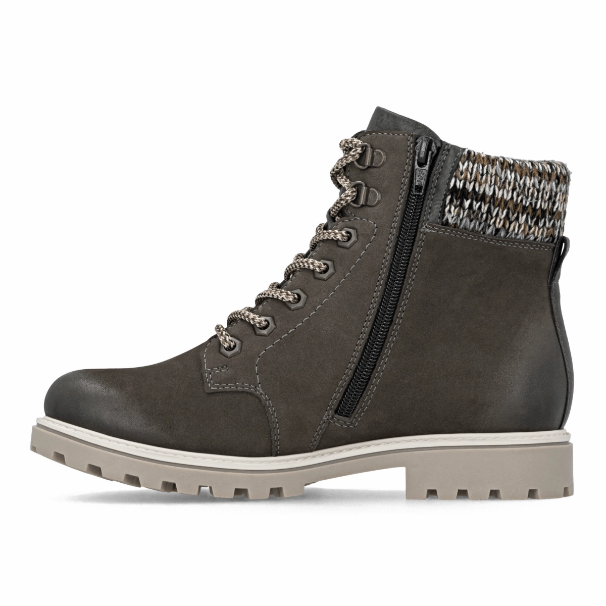 Odor Control Treatment Waterproof River Crossing Rieker Women's D8487-45 Smoke Knit