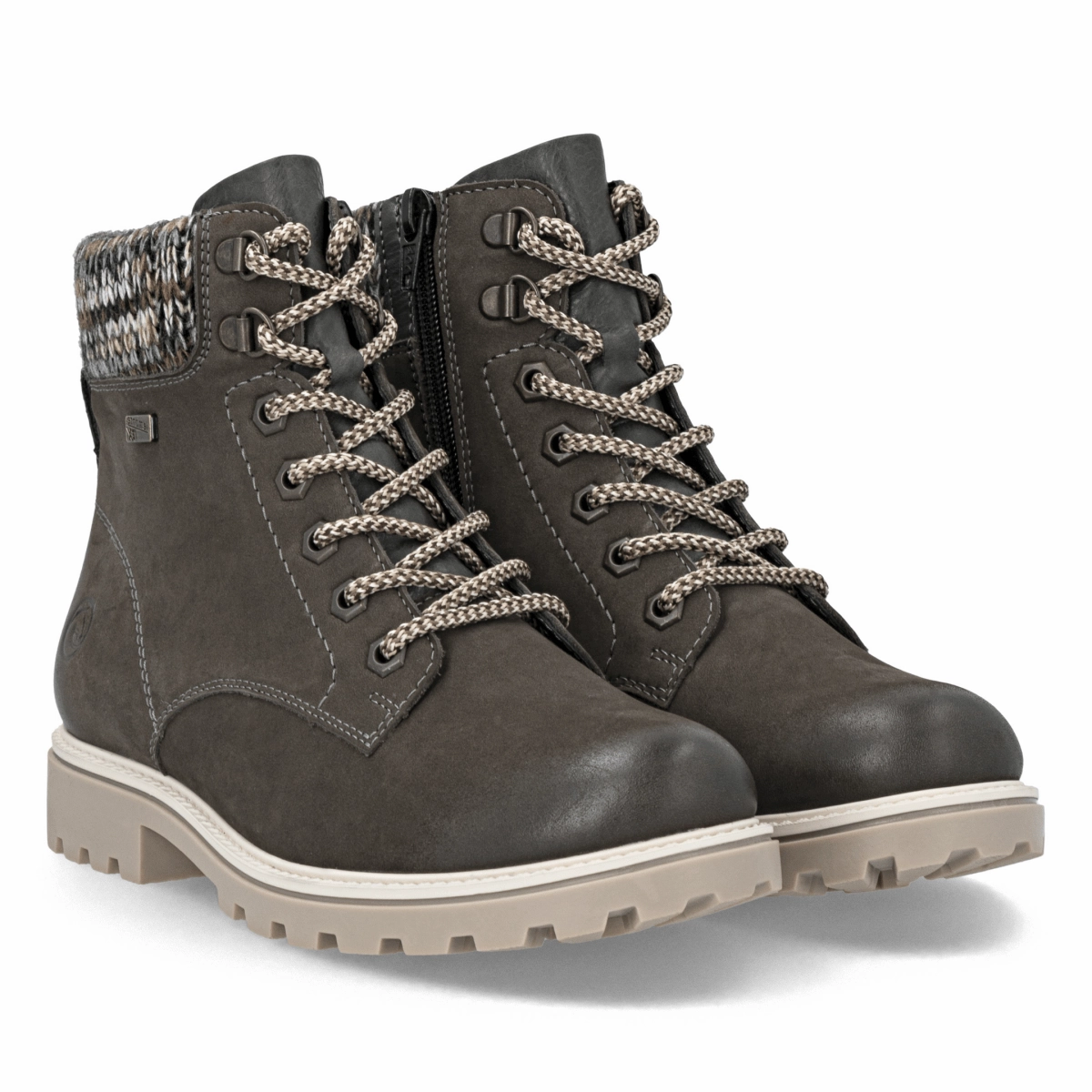 Comfort Lining Active Nomad Reflective accents Rieker Women's D8487-45 Smoke Knit