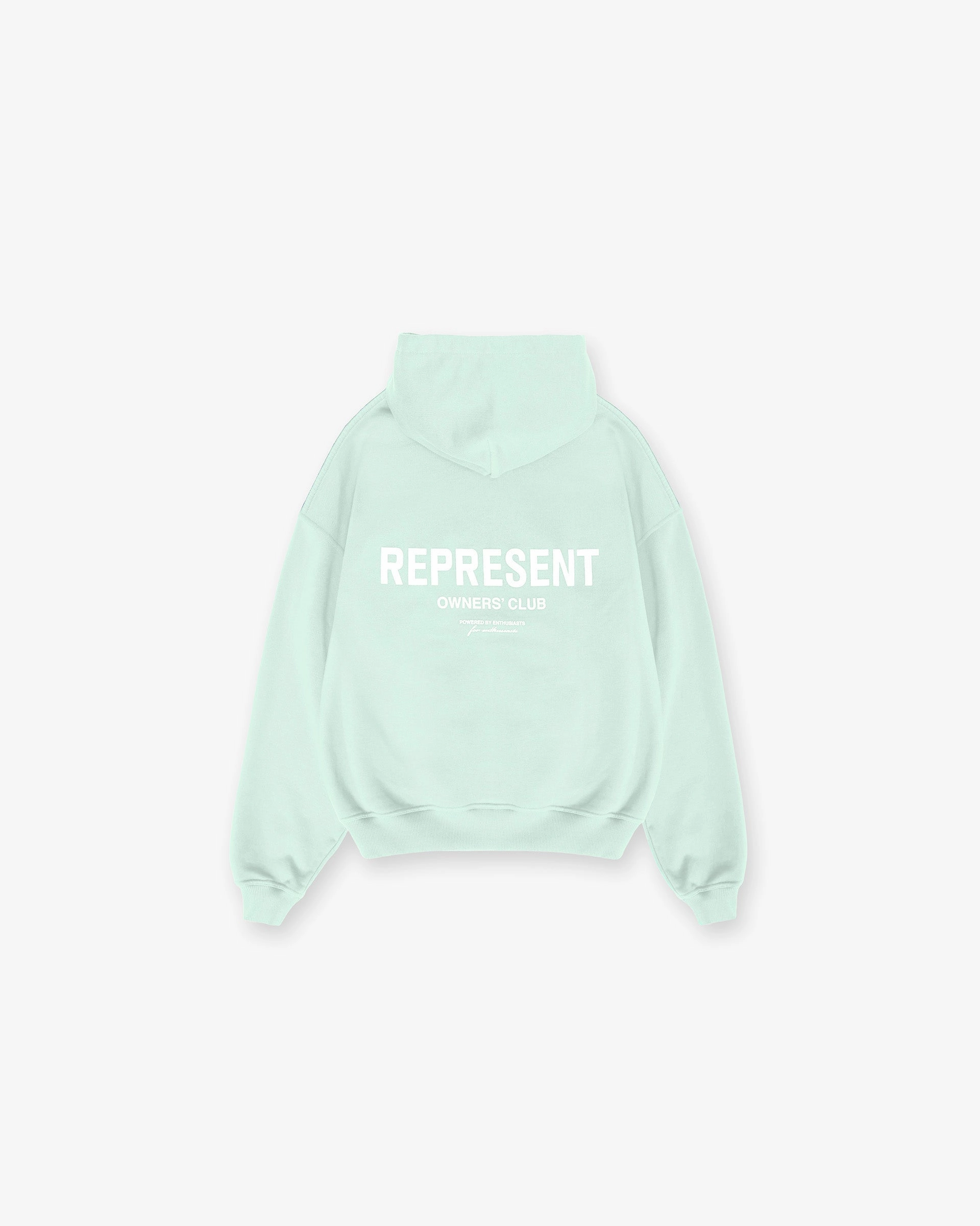 Represent Owners Club Hoodie - Pistachio All Day Comfort Fit camping outfit